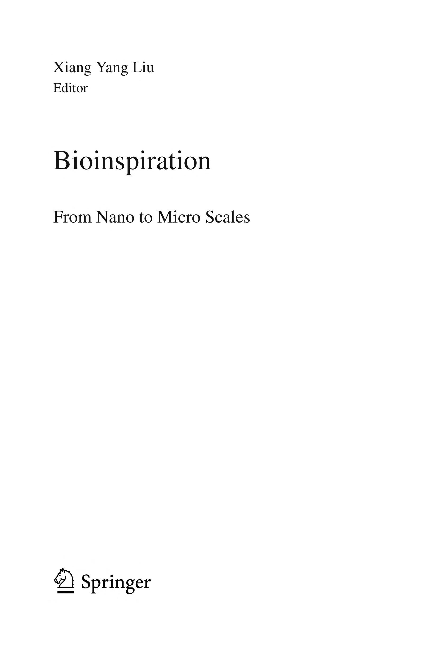 Bioinspiration: From Nano To Micro Scales