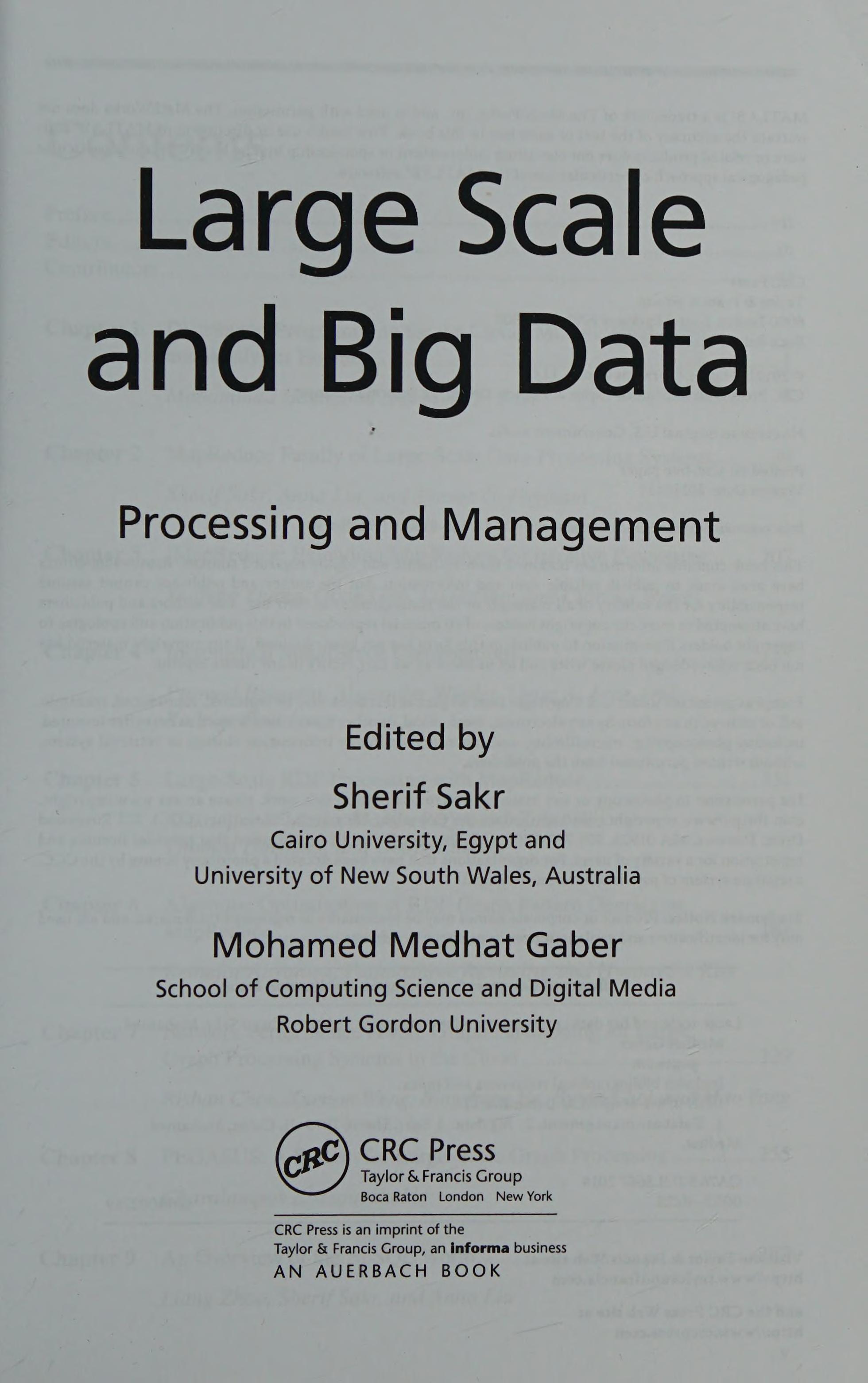 Large scale and big data