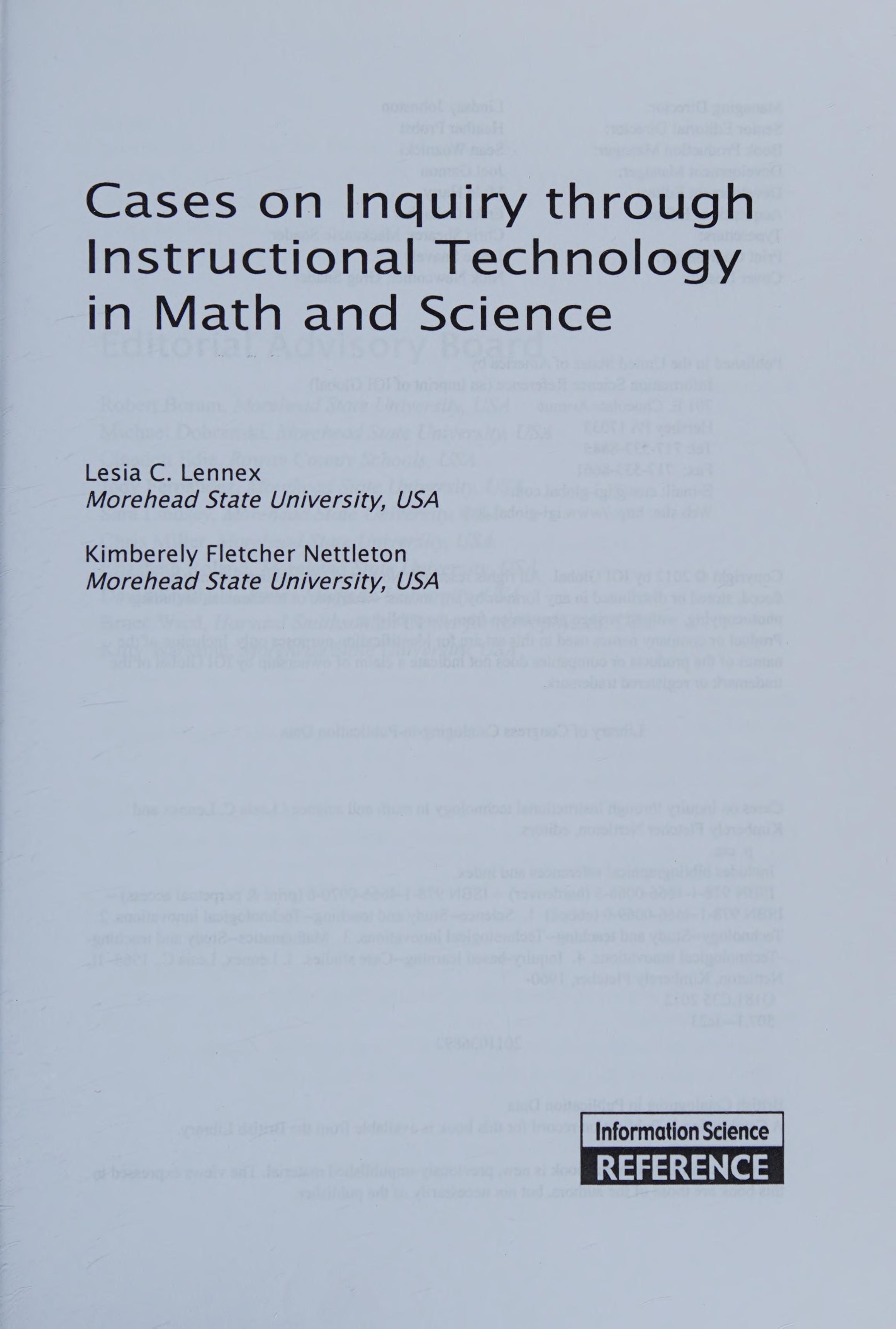 Cases on Inquiry Through Instructional Technology in Math and Science