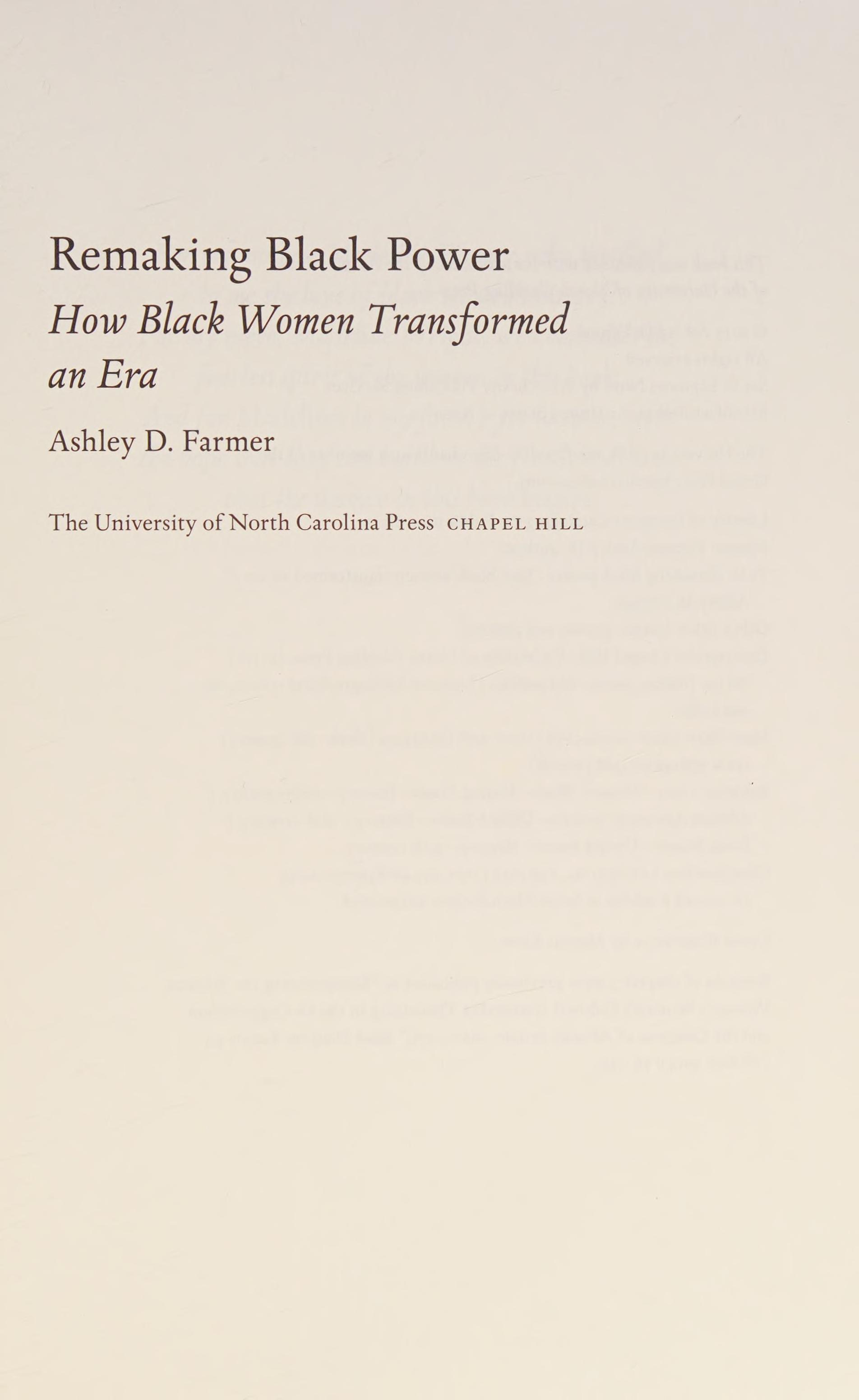 Remaking Black power