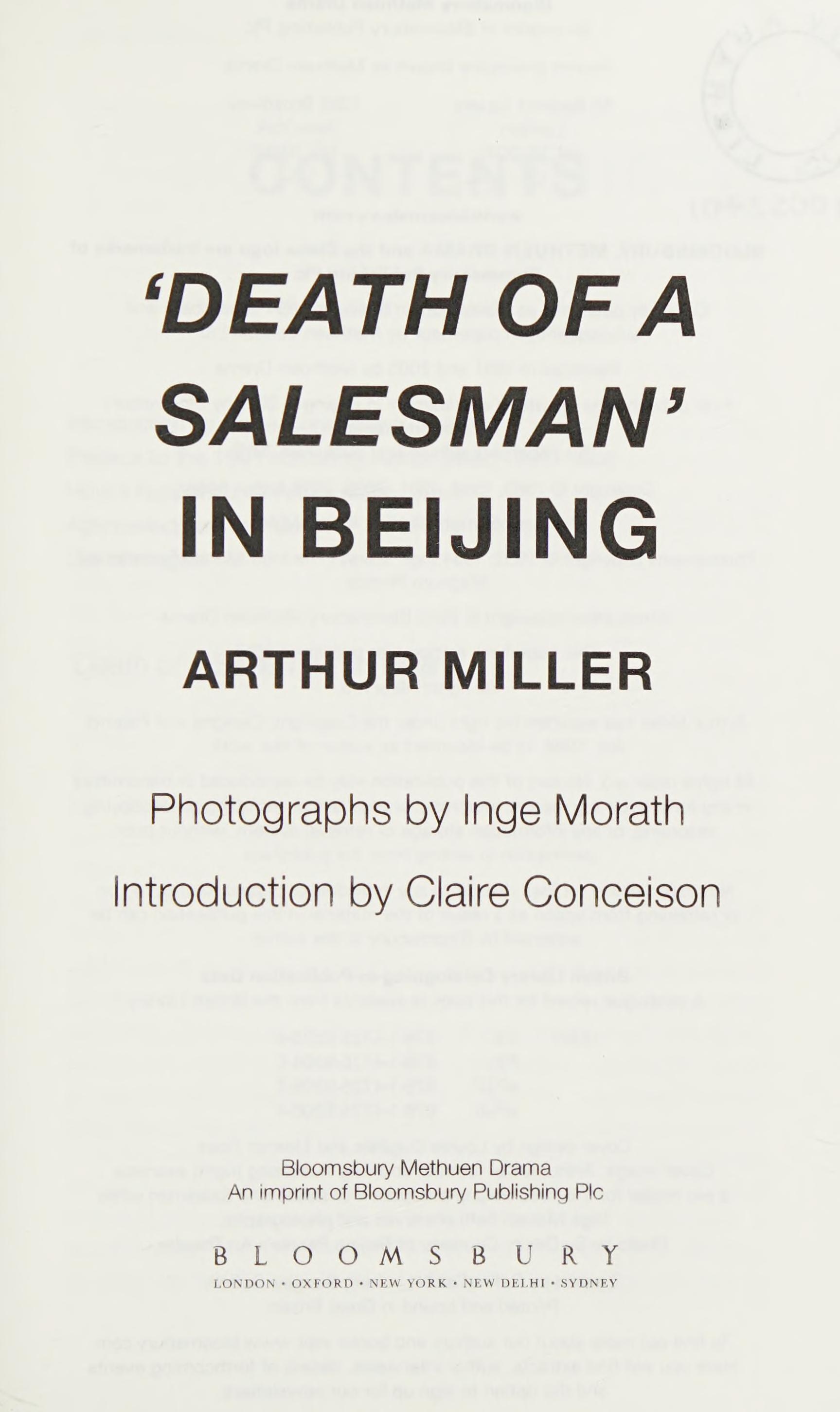 Death Of A Salesman' In Beijing Format: Paperback