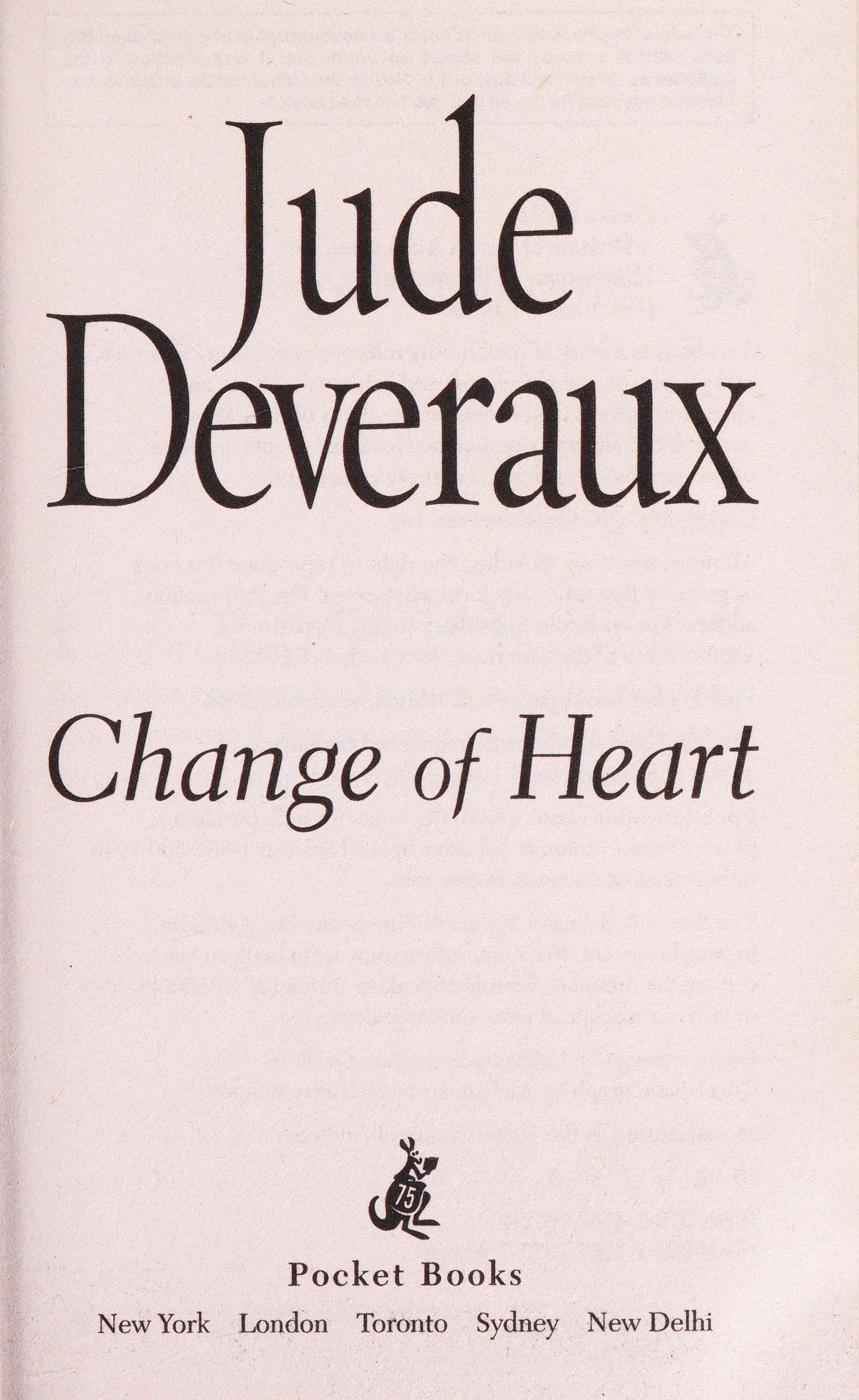 Change of Heart by Jude Deveraux, ISBN 9781476779720