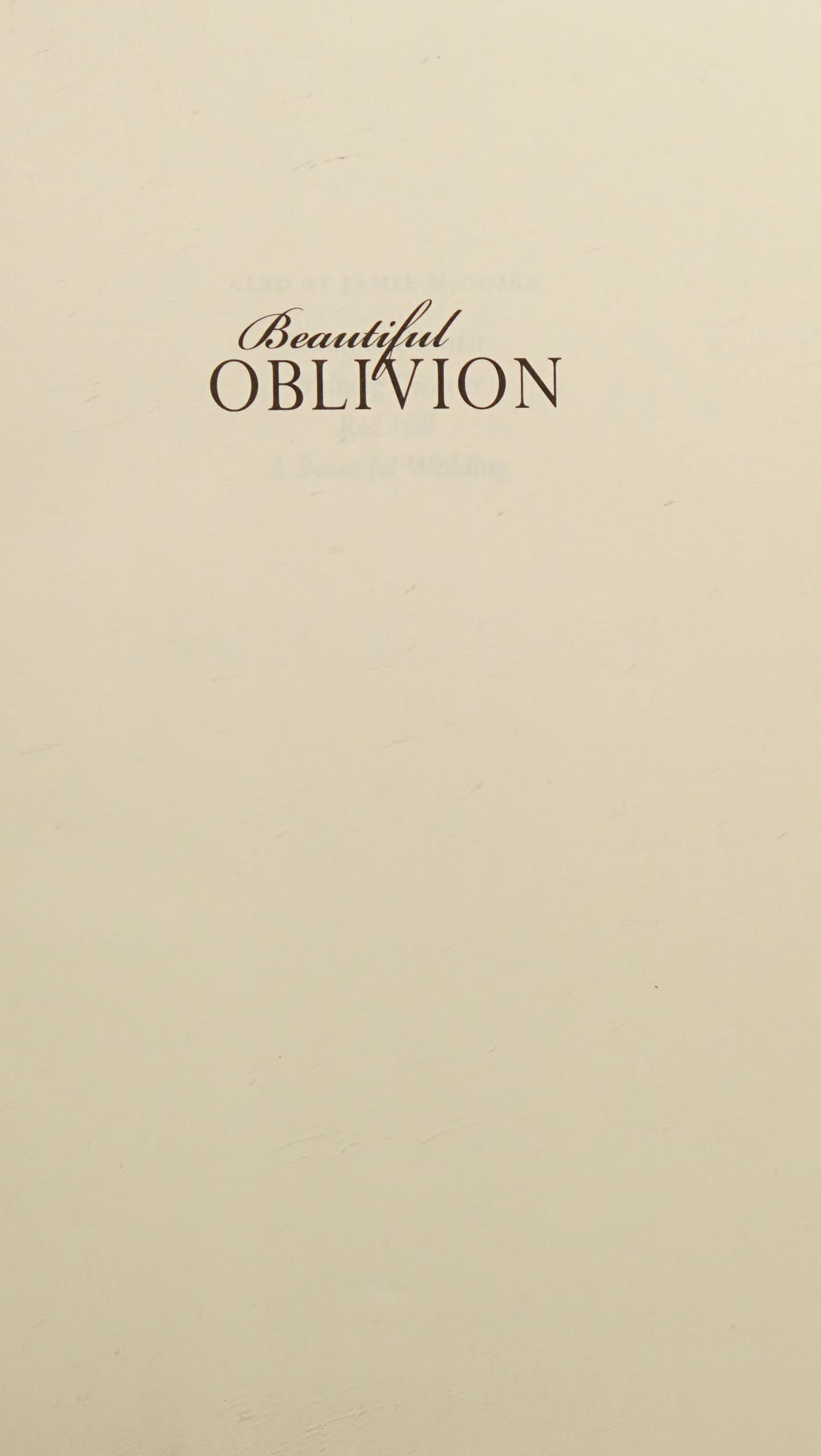 Beautiful Oblivion Limited Edition by Jamie McGuire, ISBN 9781476794945