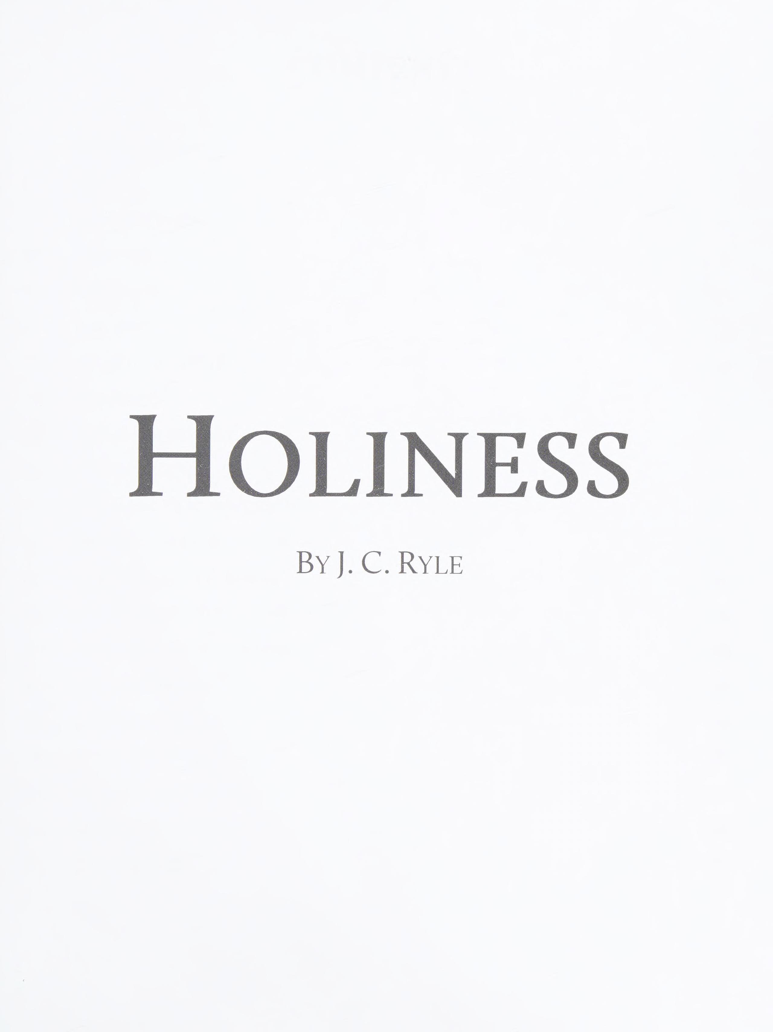 Holiness