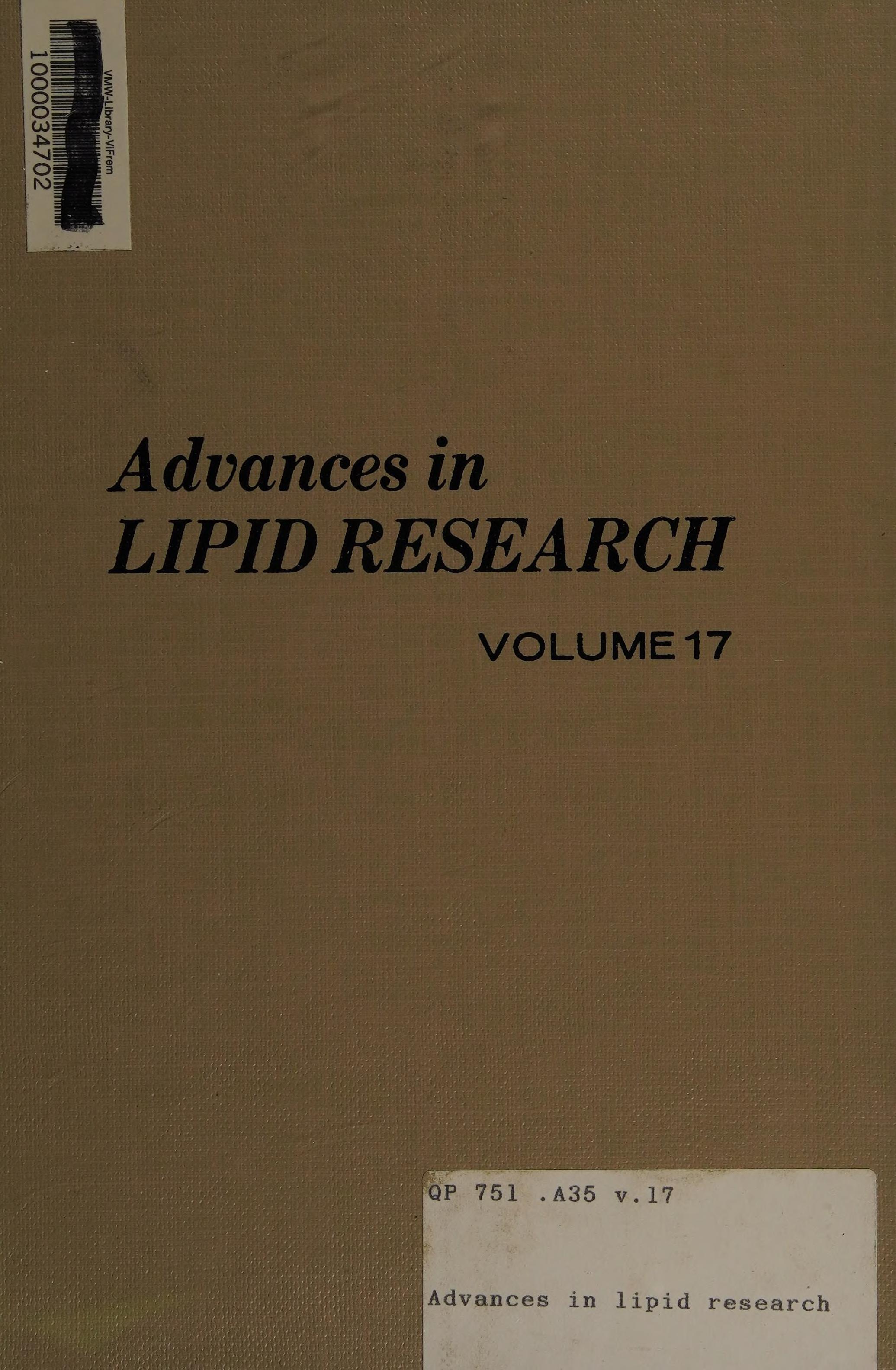 Advances in Lipid Research