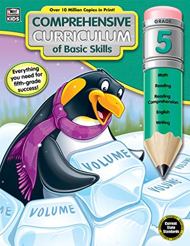 Comprehensive Curriculum of Basic Skills Fifth Grade Workbook—State Standards Lesson Plan and Activity Book for Math, Reading Comprehension, Writing