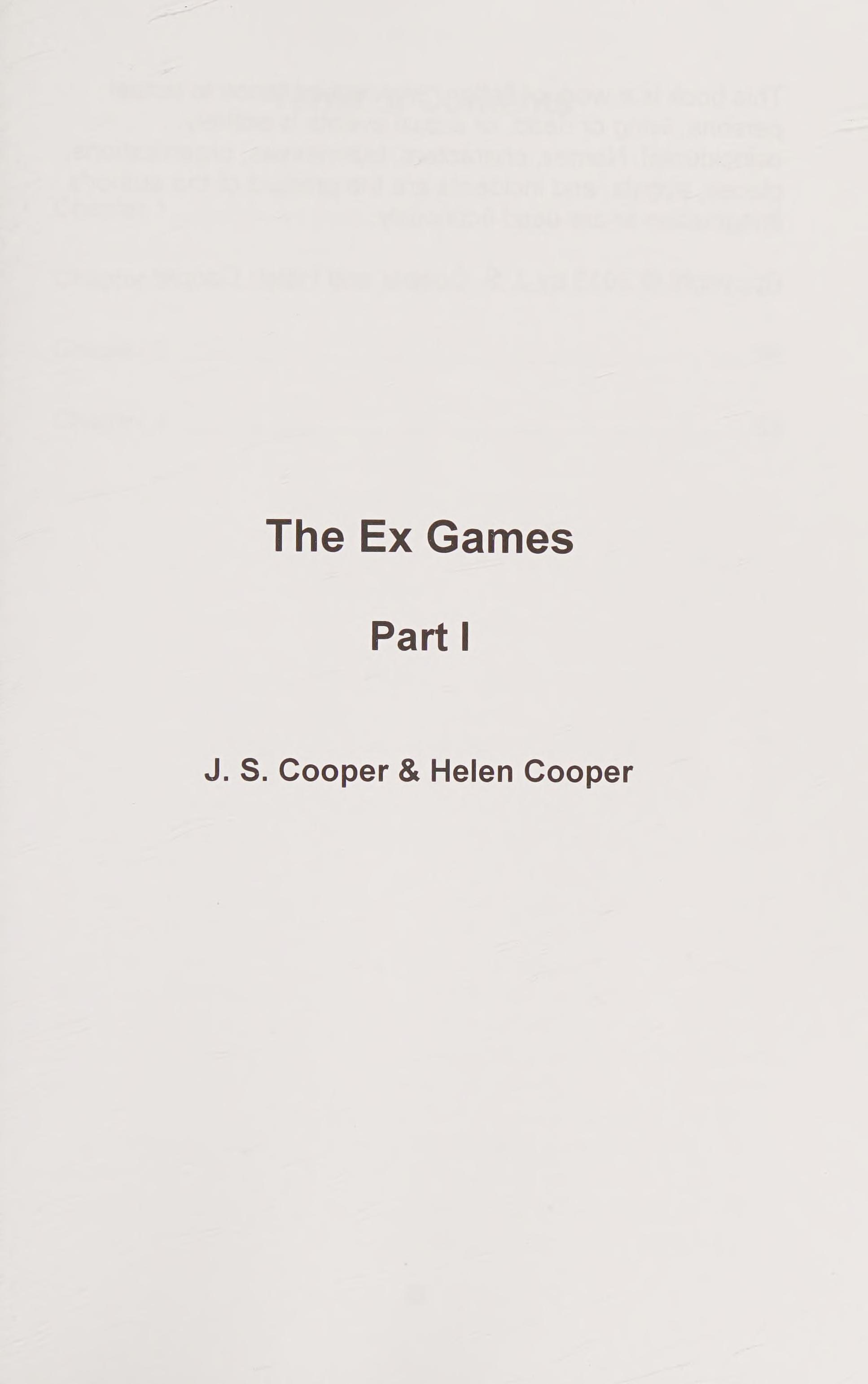 The Ex Games 1 by J.S. Cooper, ISBN 9781495960239