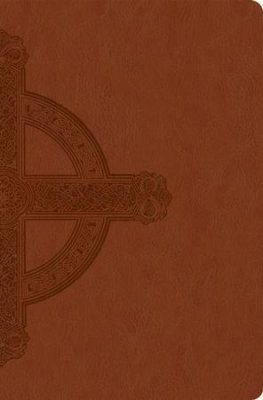 Premium Value Slimline Bible Large Print NLT, Cross (LeatherLike, Sienna)