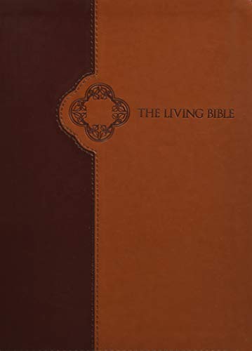 The Living Bible Large Print Edition, TuTone (LeatherLike, Brown/Tan, Indexed)