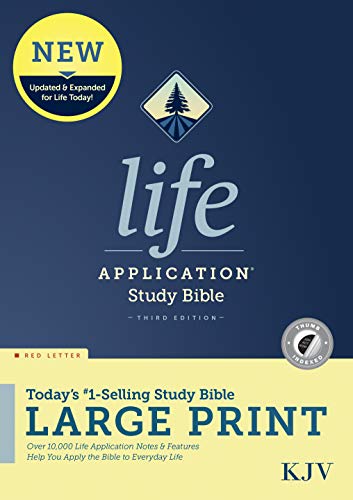 KJV Life Application Study Bible, Third Edition, Large Print (Red Letter, Hardcover, Indexed)