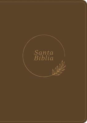 Santa Biblia RVR60 Large-Print Reference Bible--Soft Leather-Look, Brown