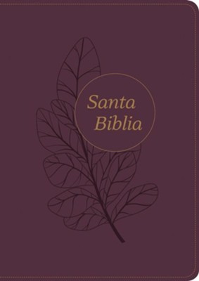 Santa Biblia RVR60 UltraThin Reference Bible--Soft Leather-Look, Plum