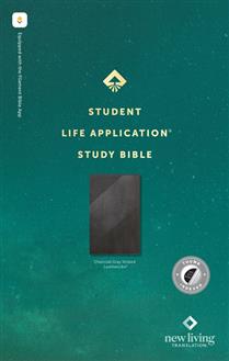 NLT Student Life Application Study Bible, Filament Enabled Edition (Red Letter, LeatherLike, Charcoal Gray Striped, Indexed)