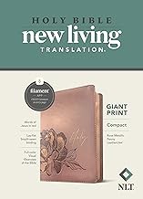 NLT Compact Giant Print Bible, Filament Enabled Edition (Red Letter, LeatherLike, Rose Metallic Peony)