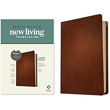 NLT Large Print Thinline Reference Bible, Filament Enabled Edition (Red Letter, Genuine Leather, Brown)