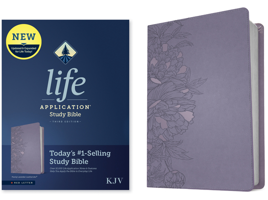 KJV Life Application Study Bible, Third Edition (Red Letter, LeatherLike, Peony Lavender)