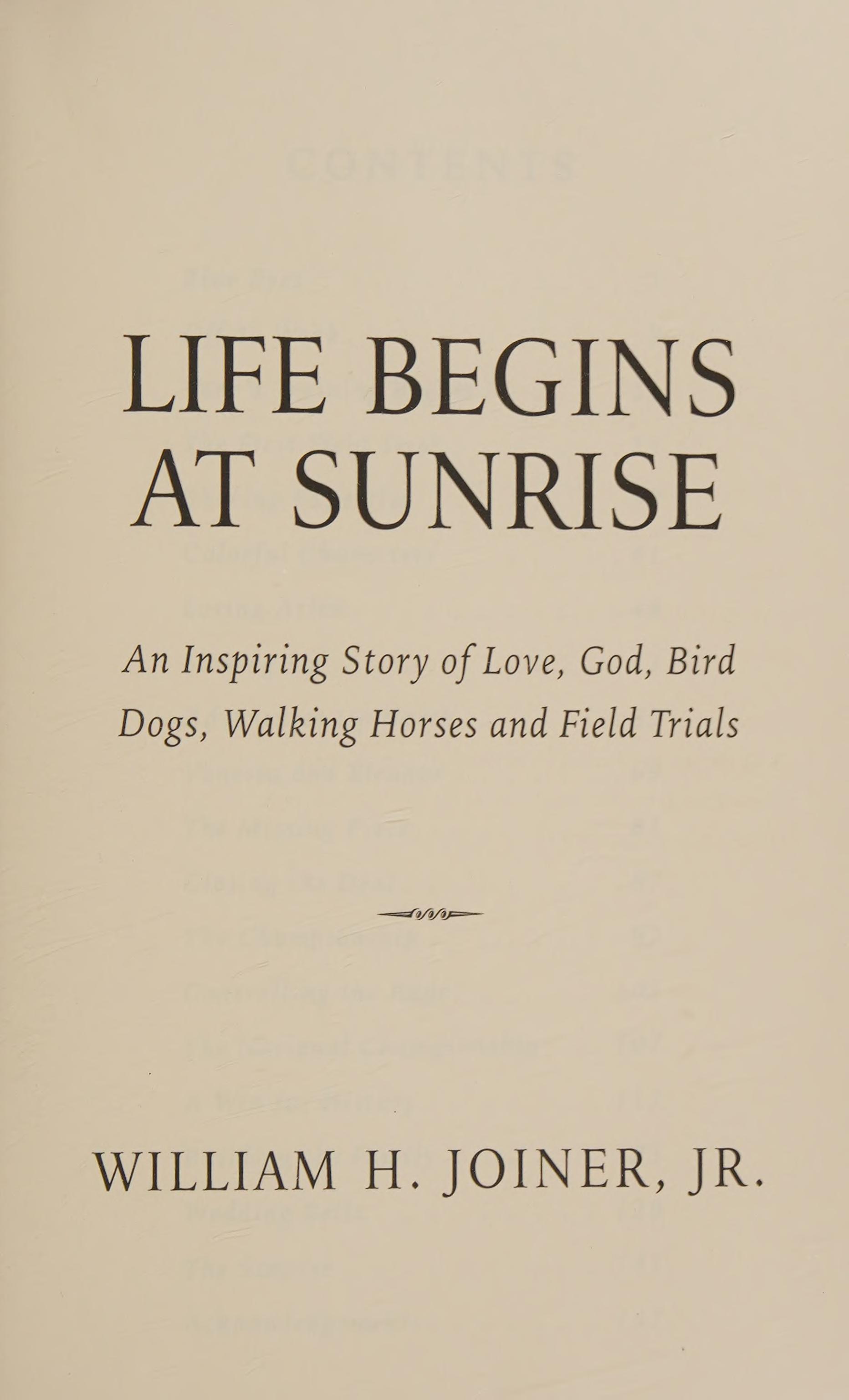 Life Begins at Sunrise