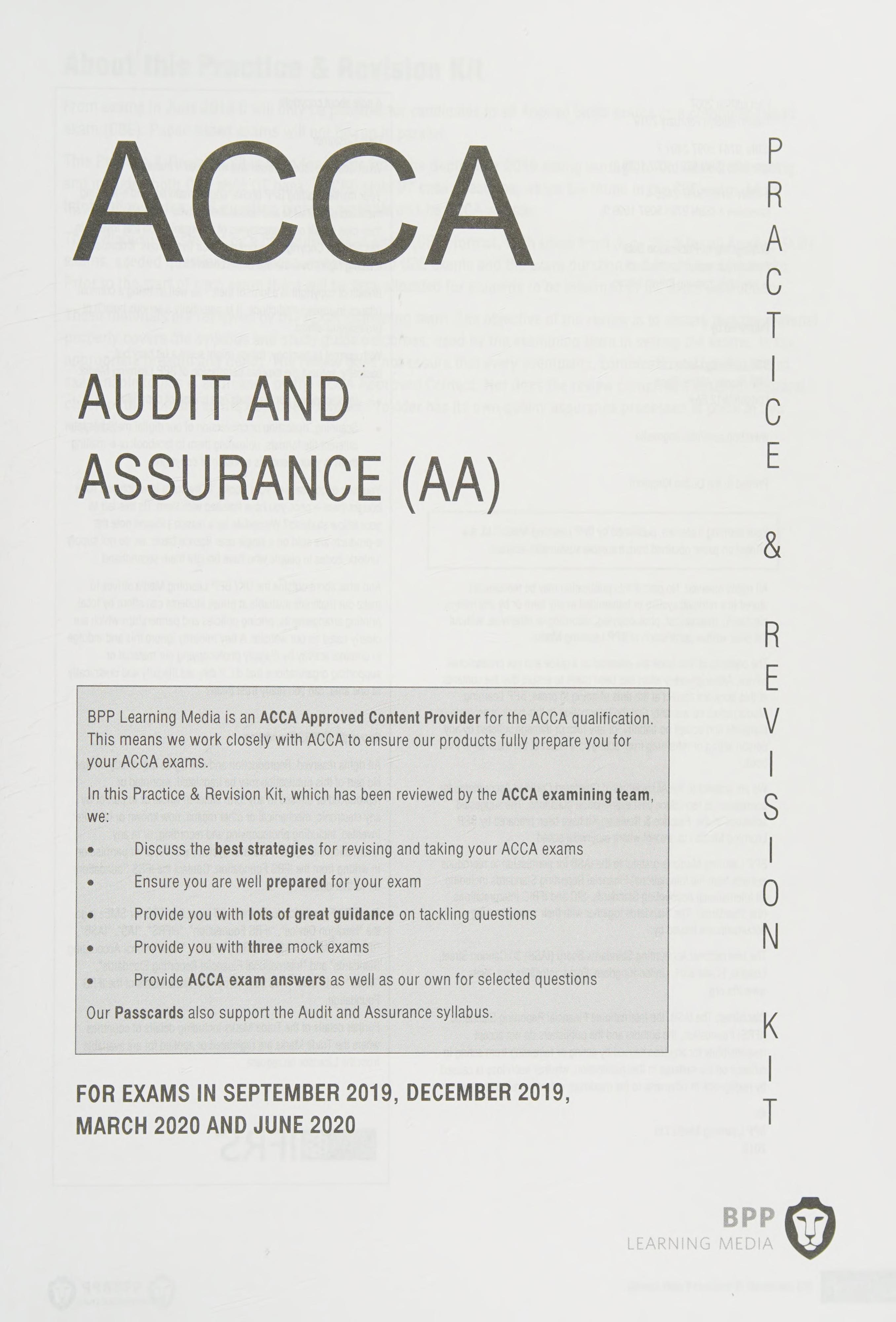 ACCA Audit and Assurance
