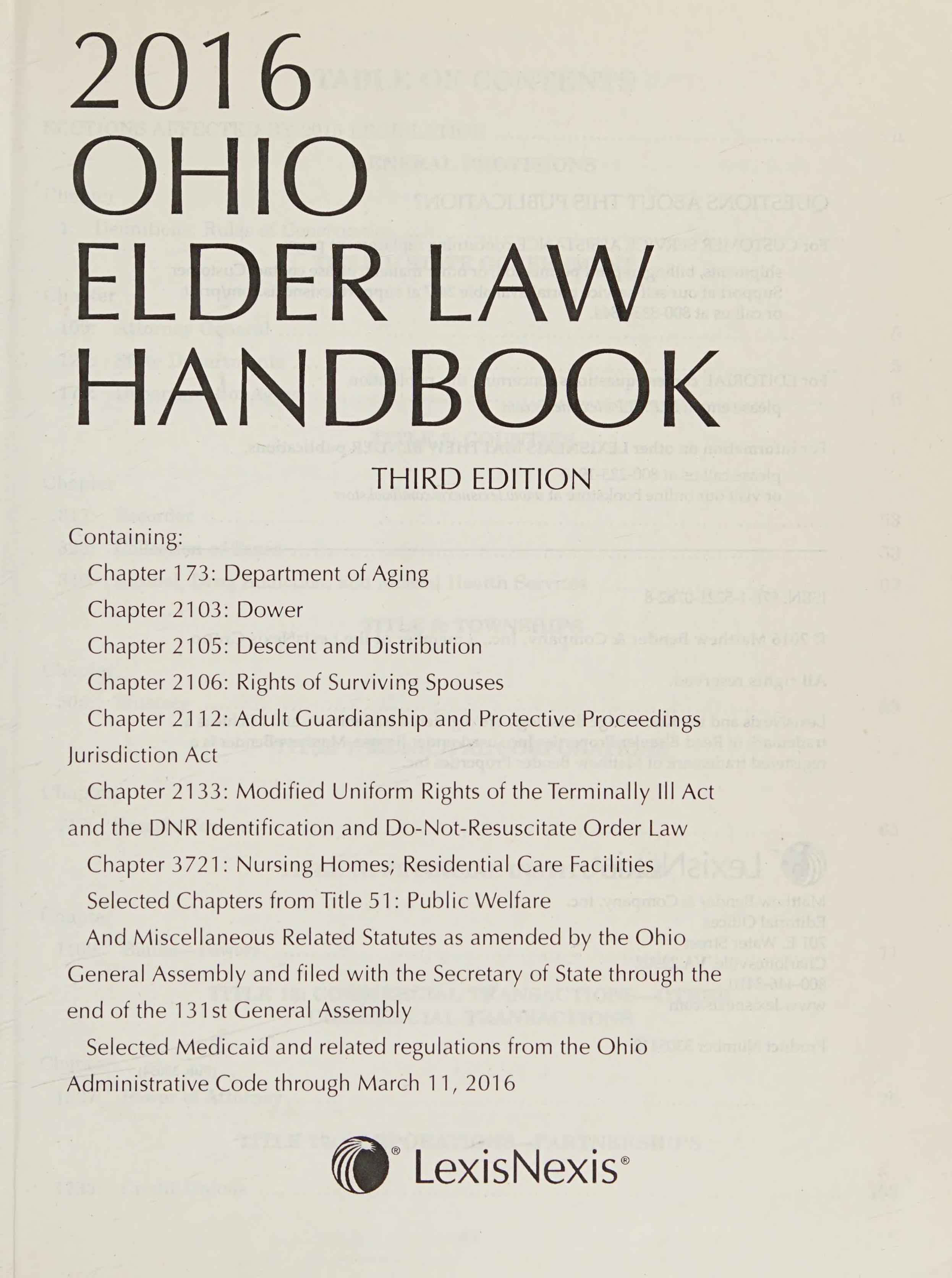 Ohio Elder Law Handbook