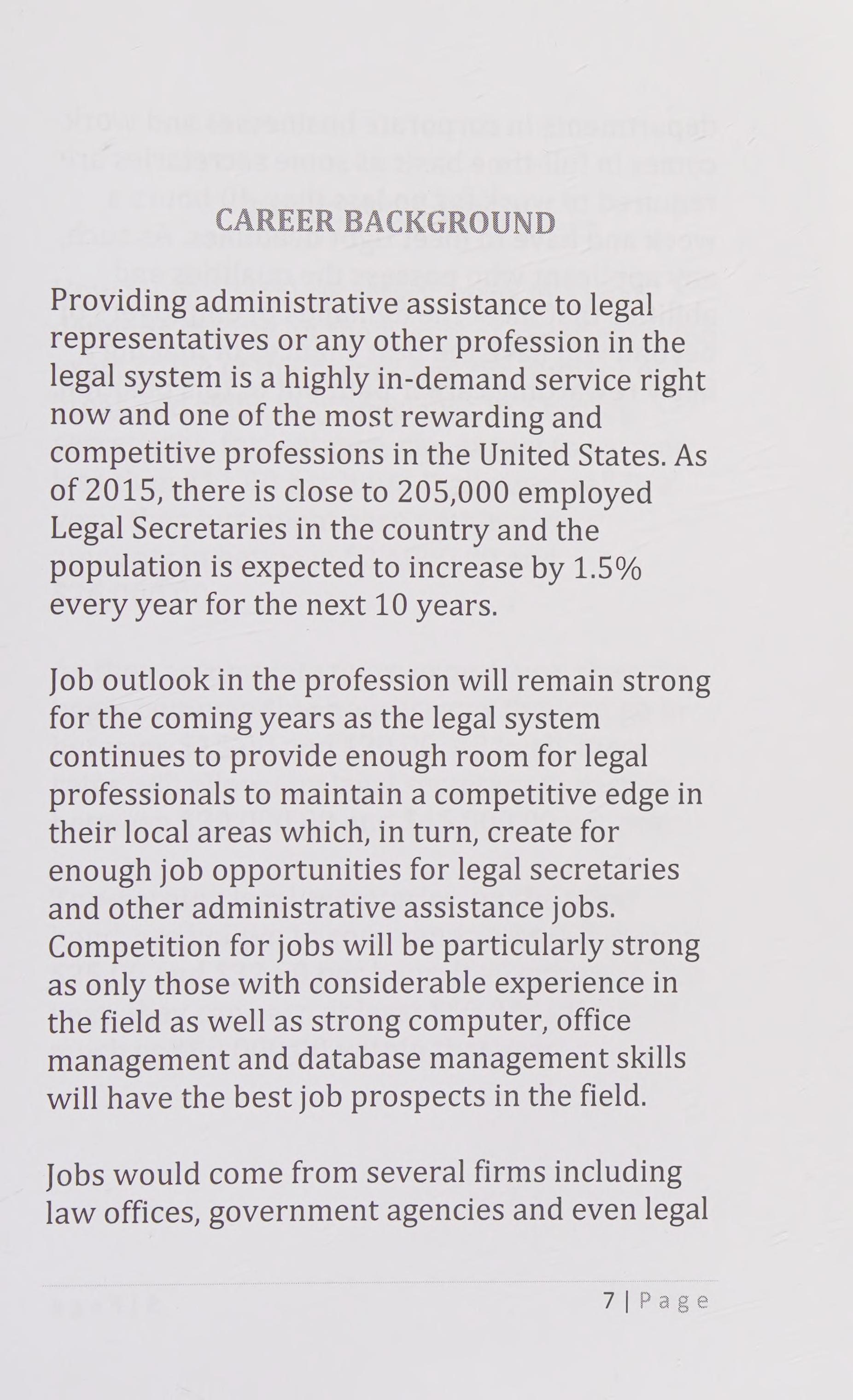 Legal Secretary Career