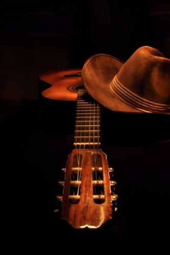 Acoustic Guitar and a Brown Cowboy Hat Country and Western Music Journal