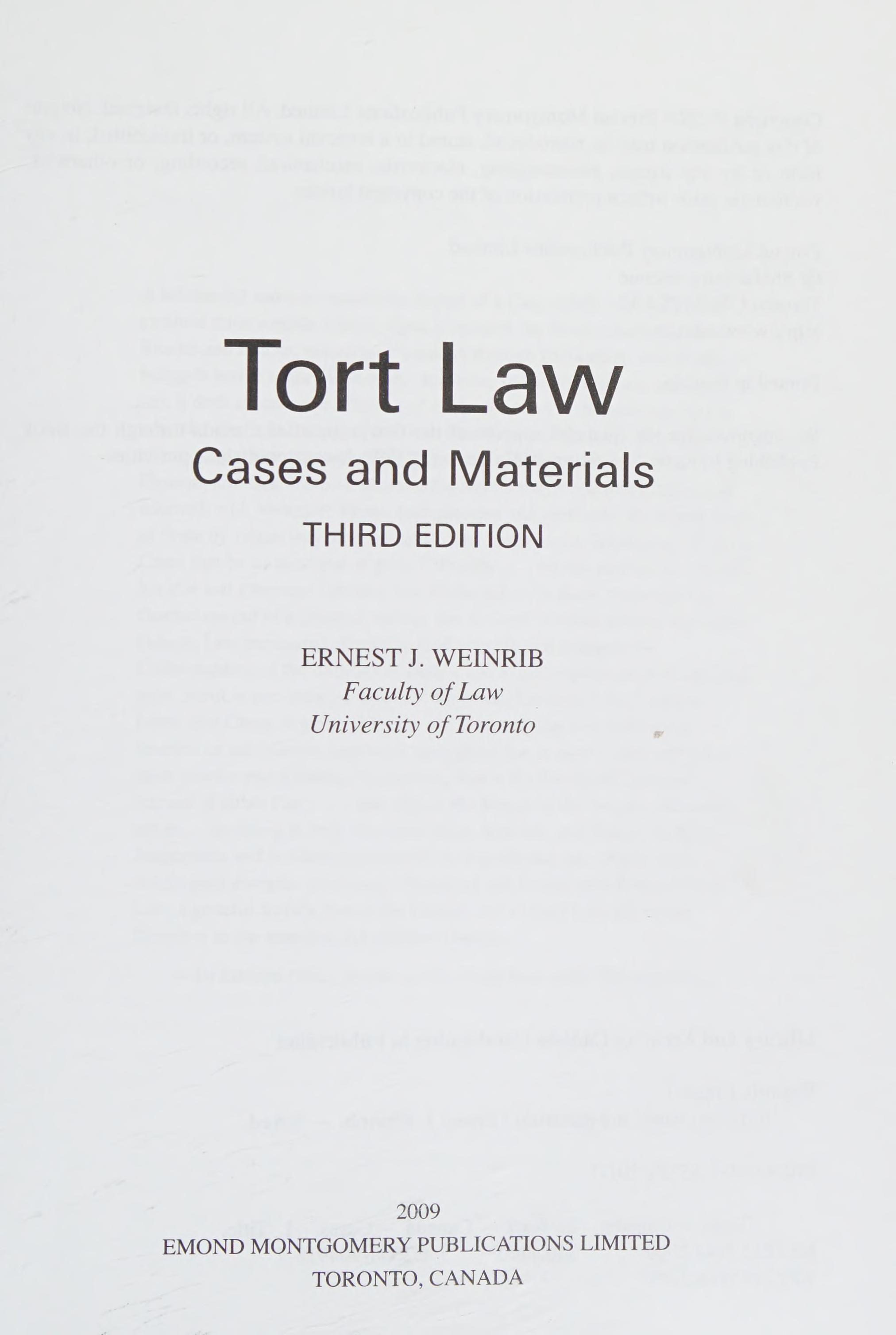 Tort Law