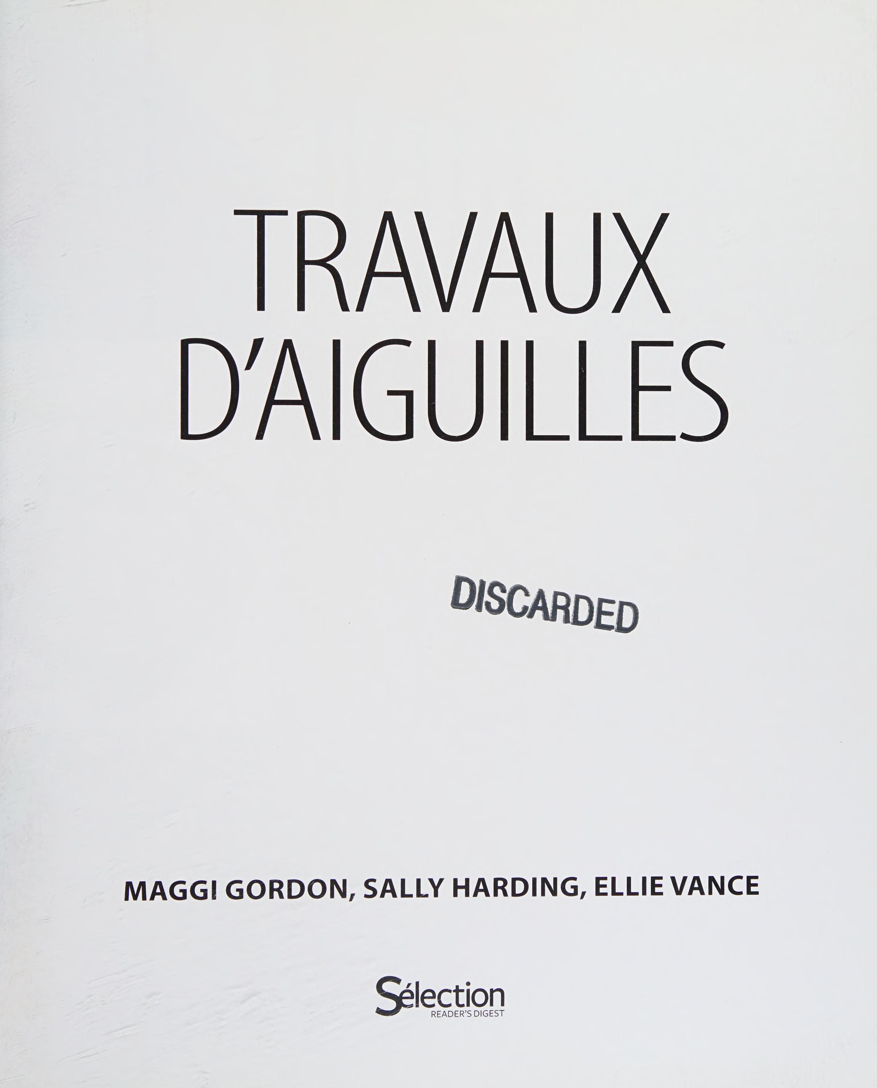 Travaux d aiguilles