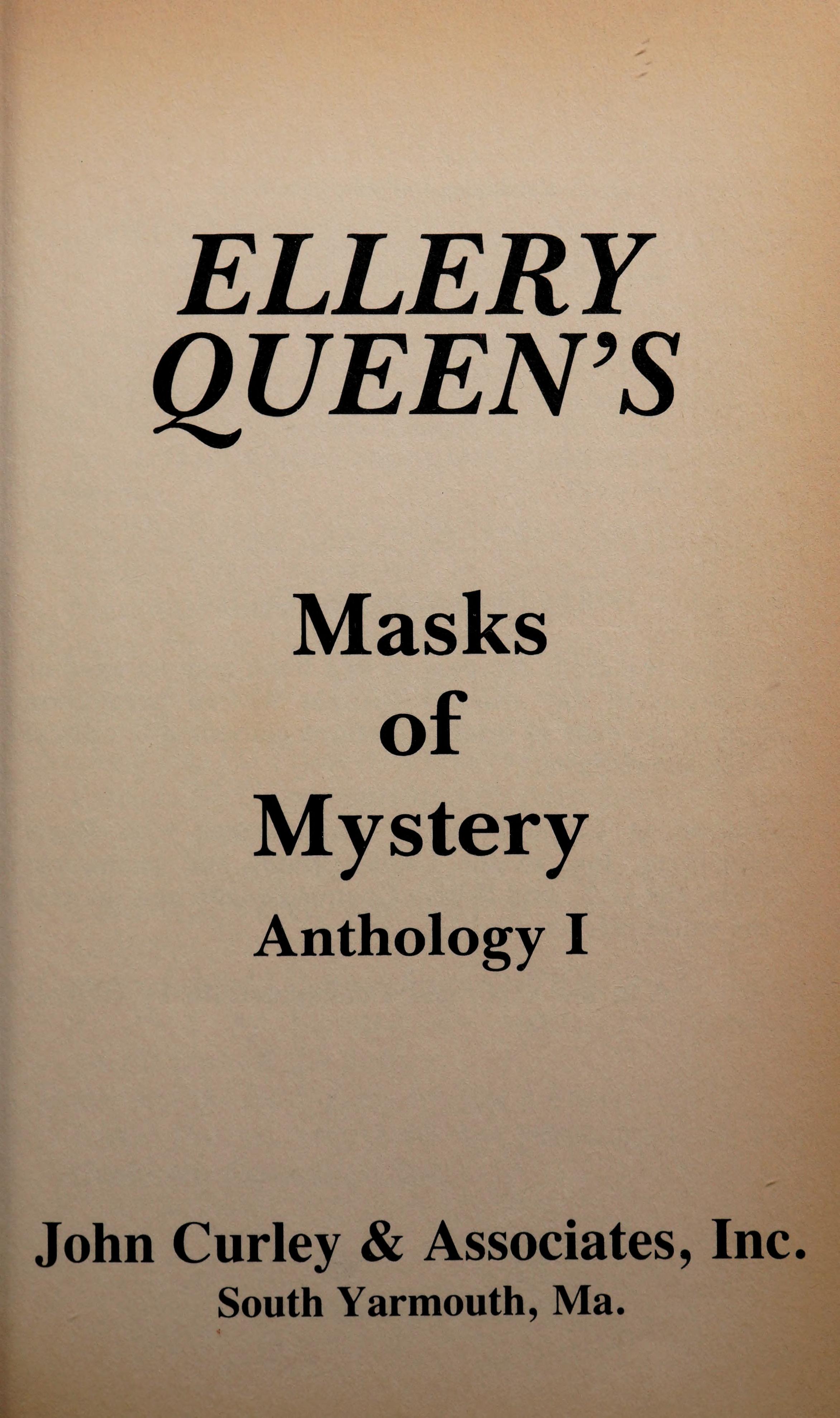 Ellery Queen's Masks of Mystery