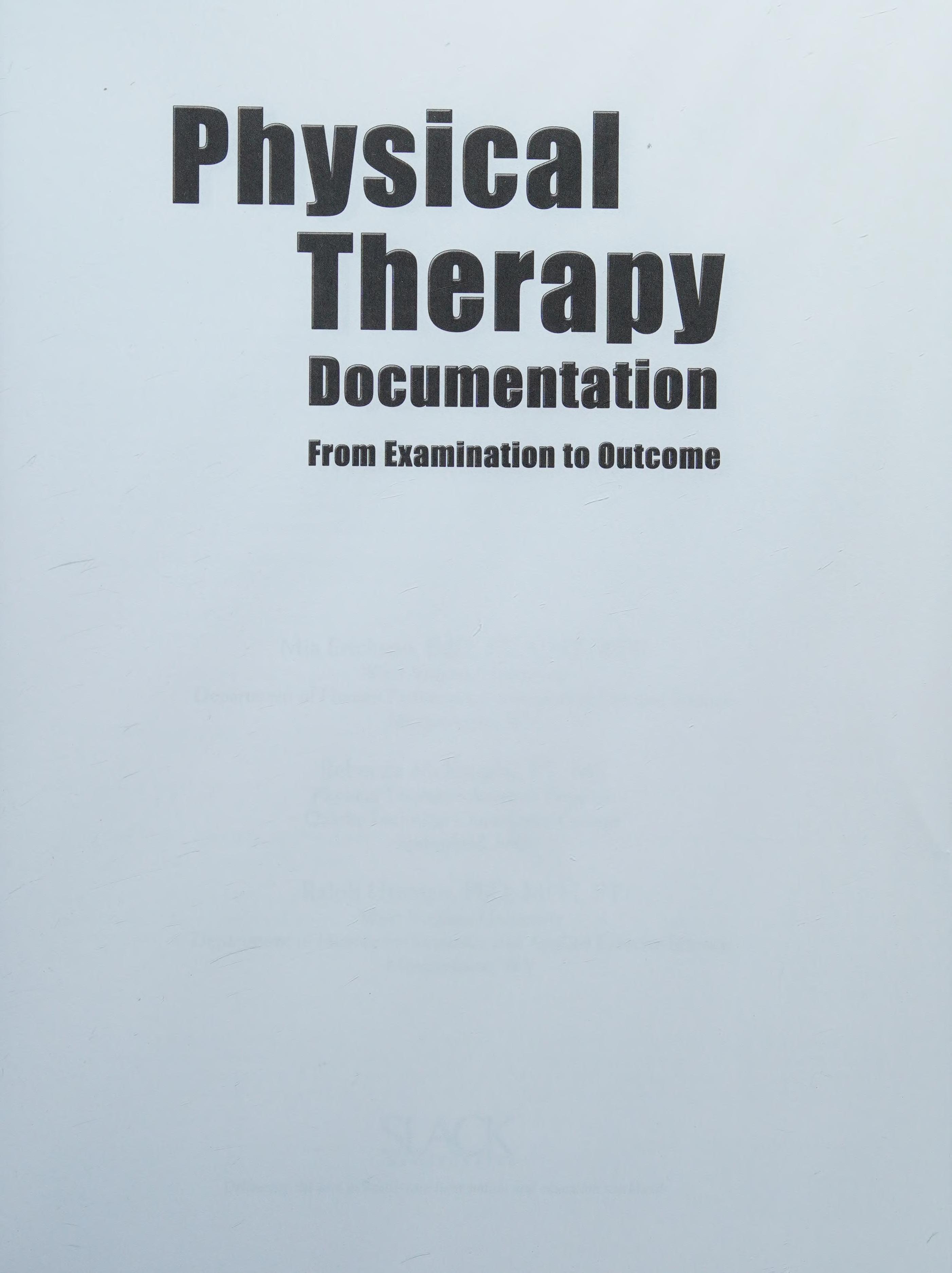 Physical Therapy Documentation