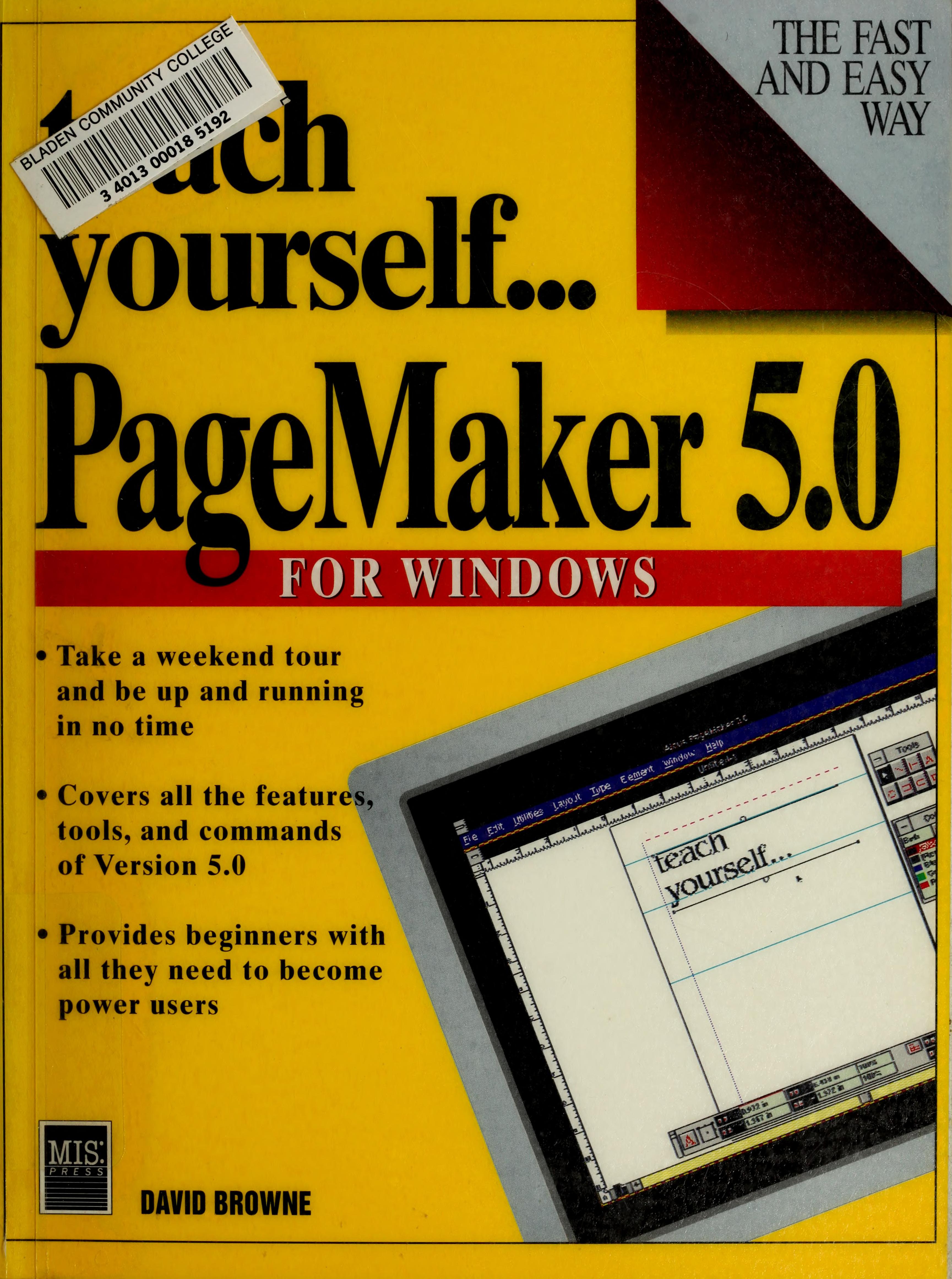 Teach Yourself Pagemaker 5.0 for Windows