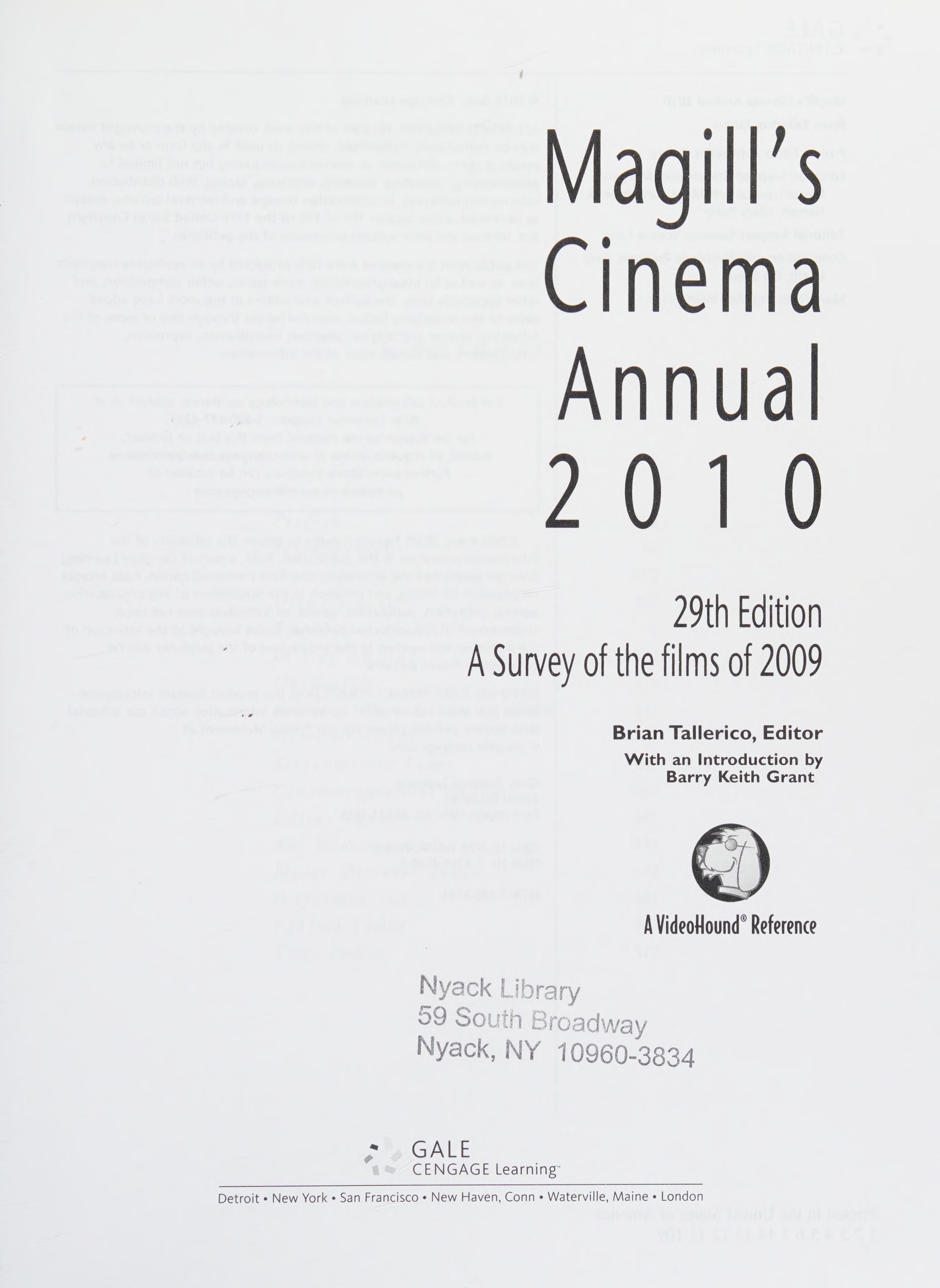 Magill's Cinema Annual 2010