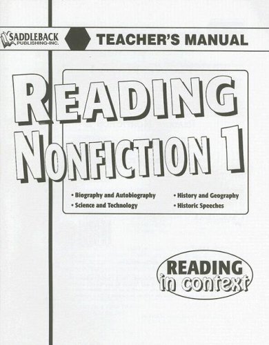 Reading Nonfiction 1 Teacher'S Manual