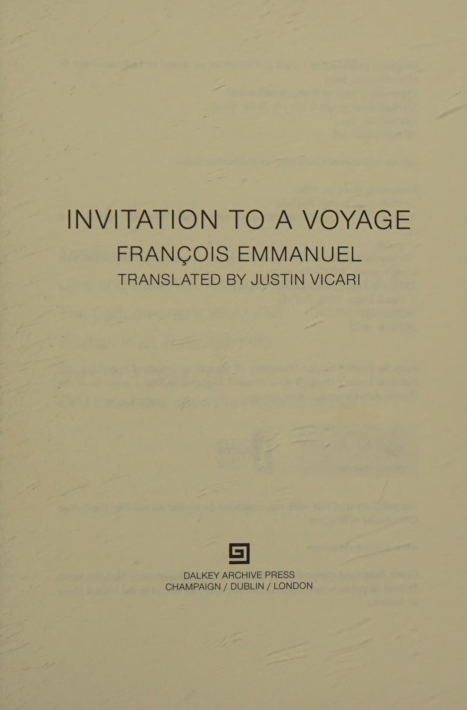 Invitation to a Voyage