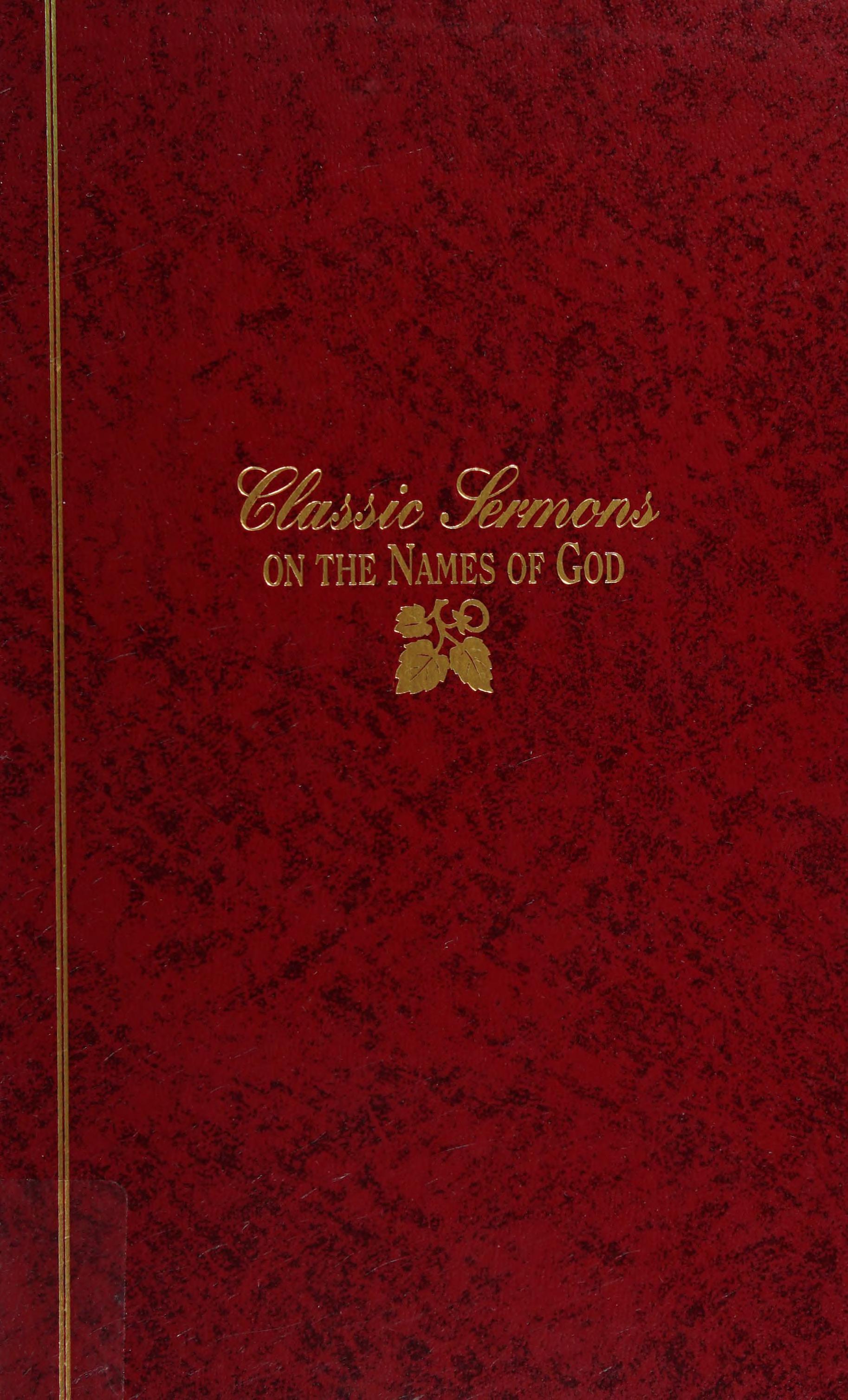 Classic Sermons On The Names Of God (Kregel Classic Sermons Series) (Classic Sermons)