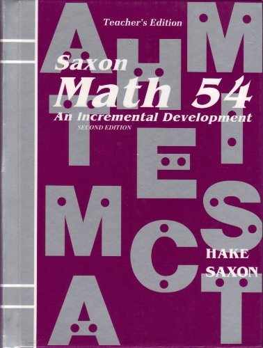 Saxon Math 5/4 Special Populations