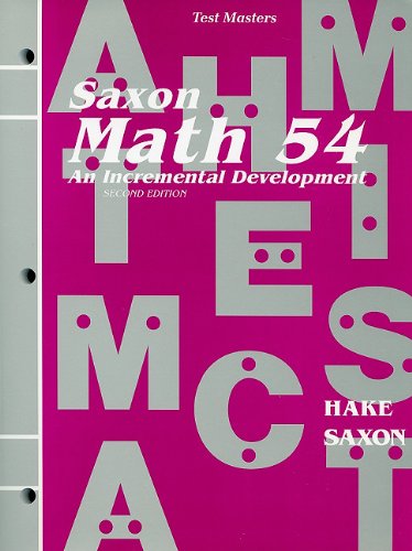 Saxon Math 5/4 1996 2E National
