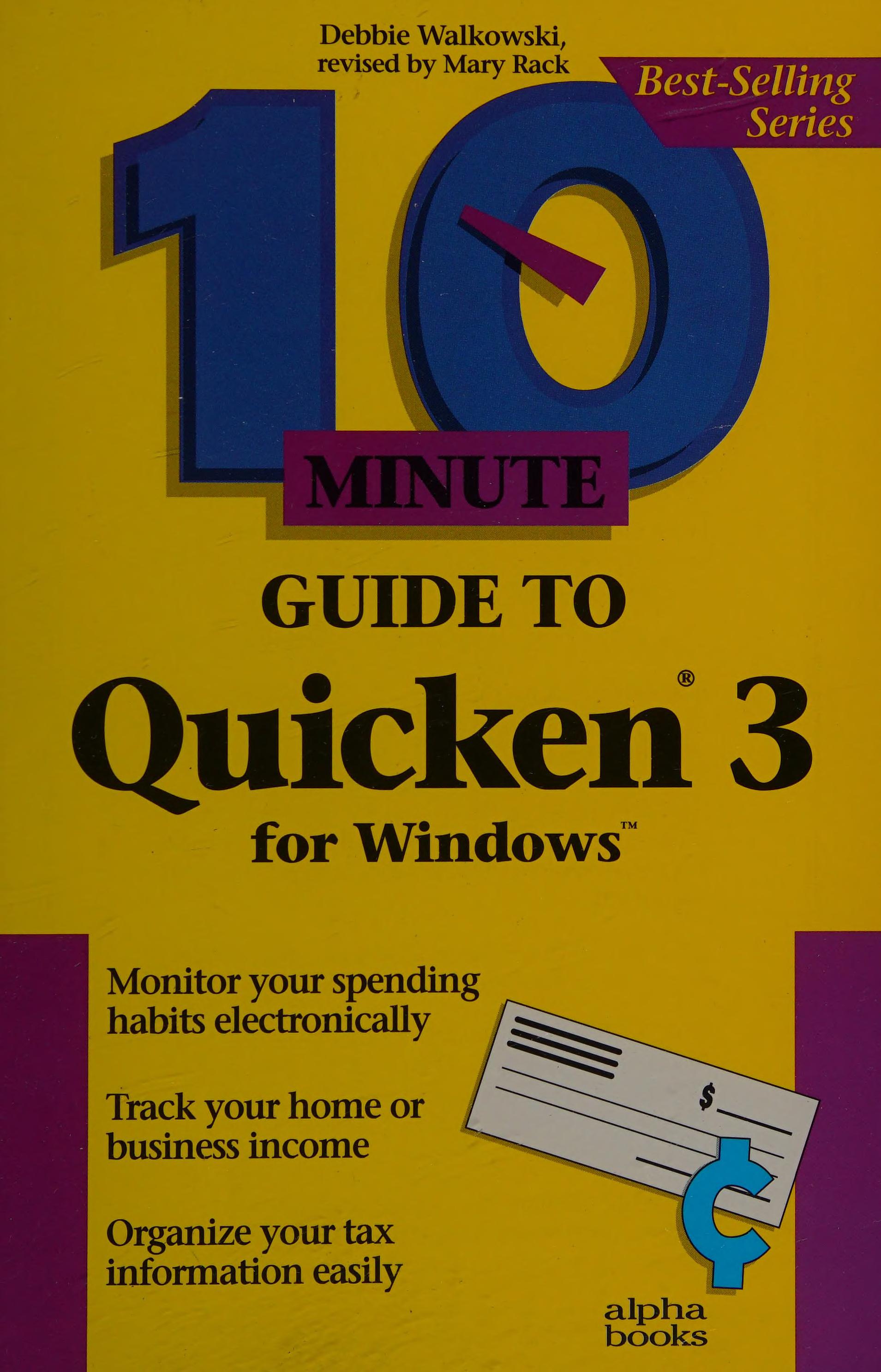Ten Minute Guide to Quicken for Windows
