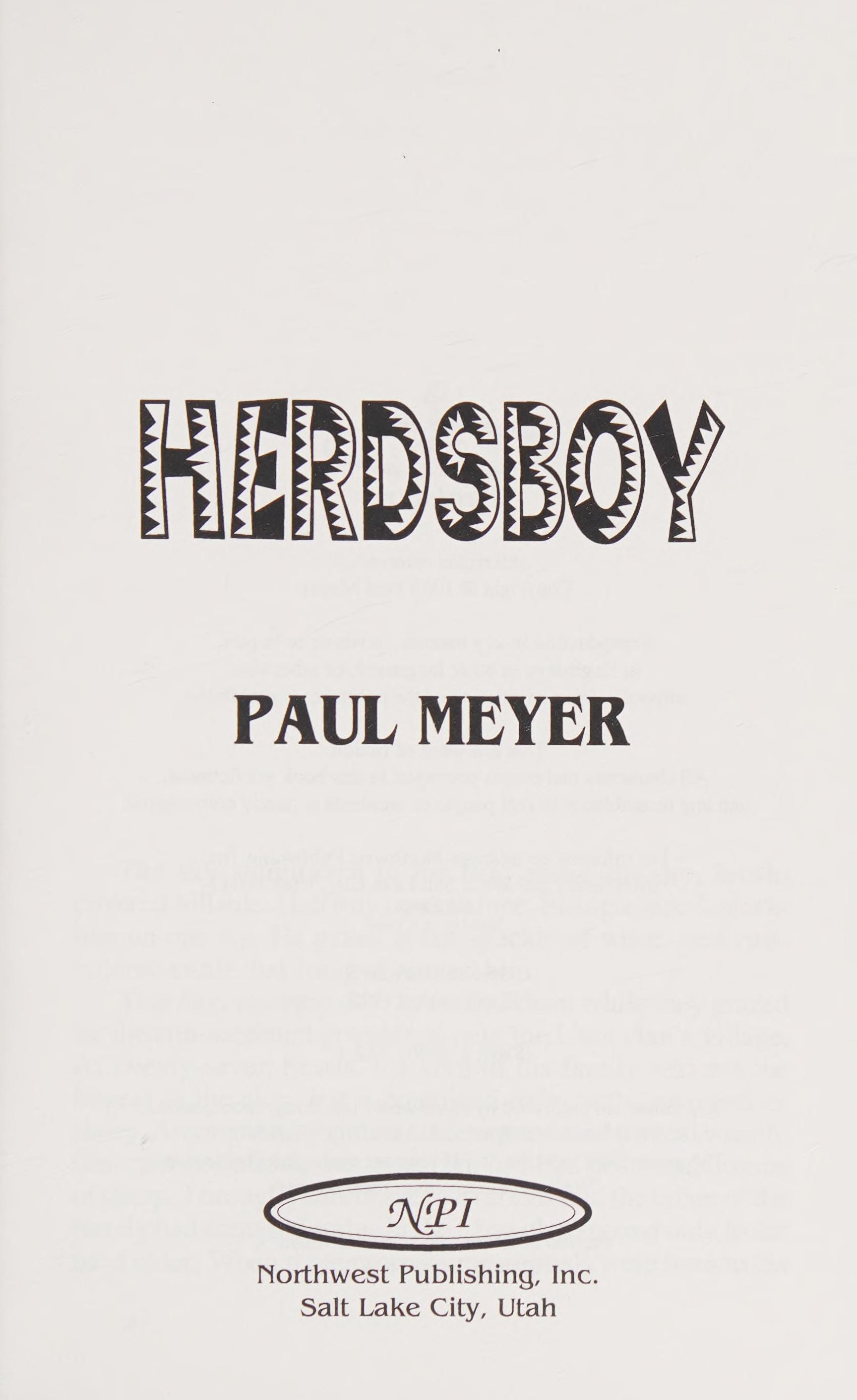 Herdsboy: A Novel