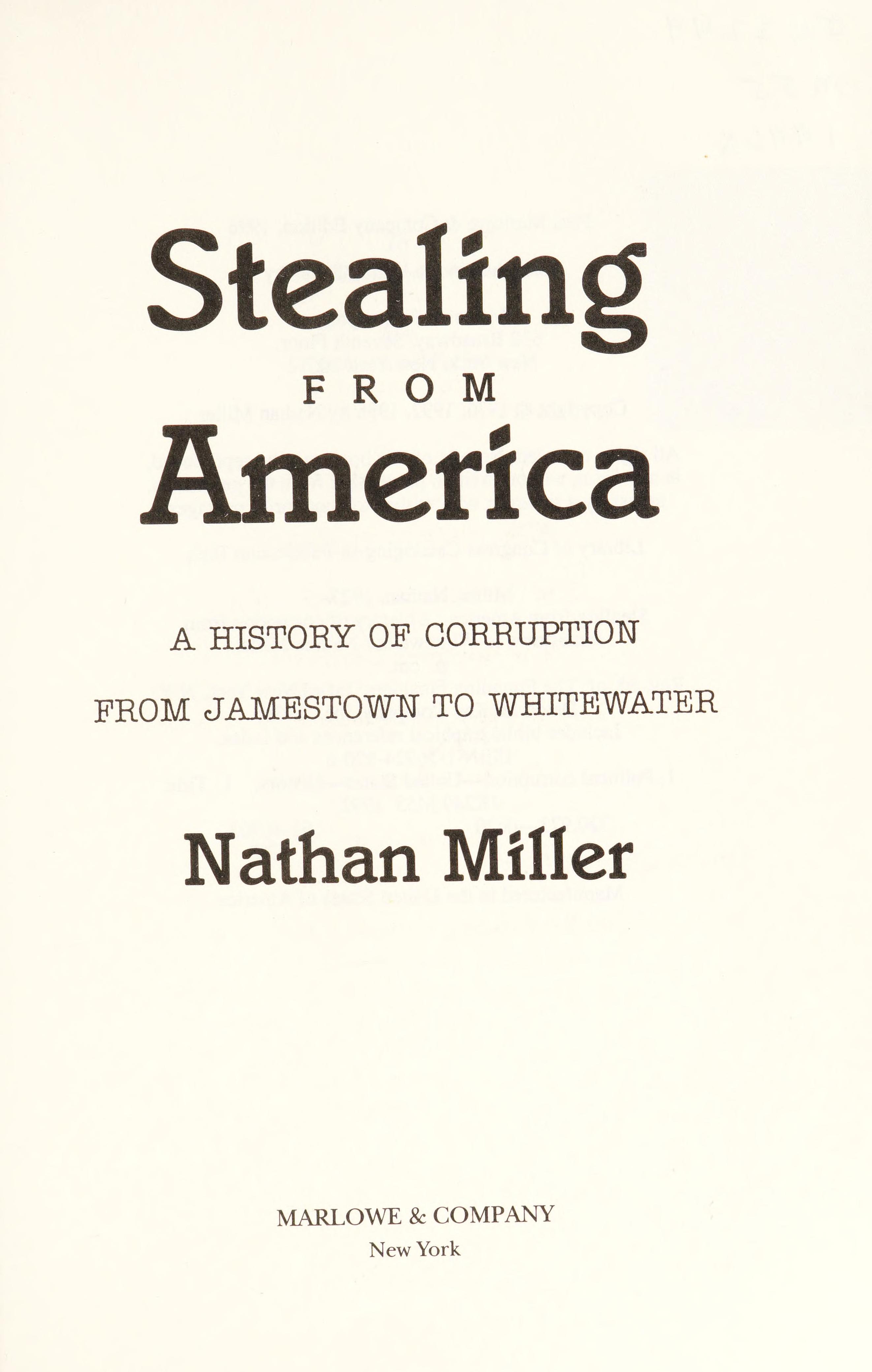 Stealing from America