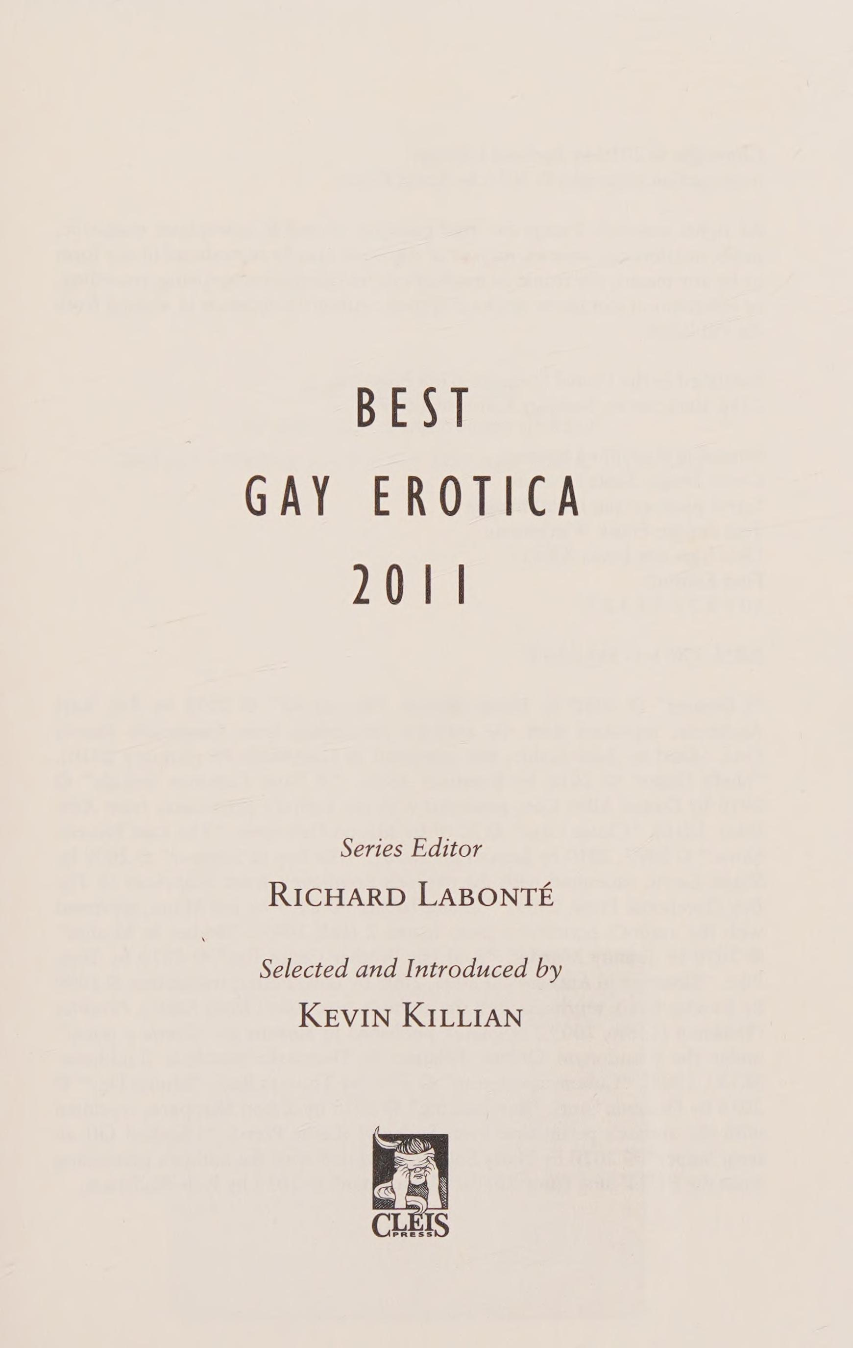 Best Gay Erotica 2011