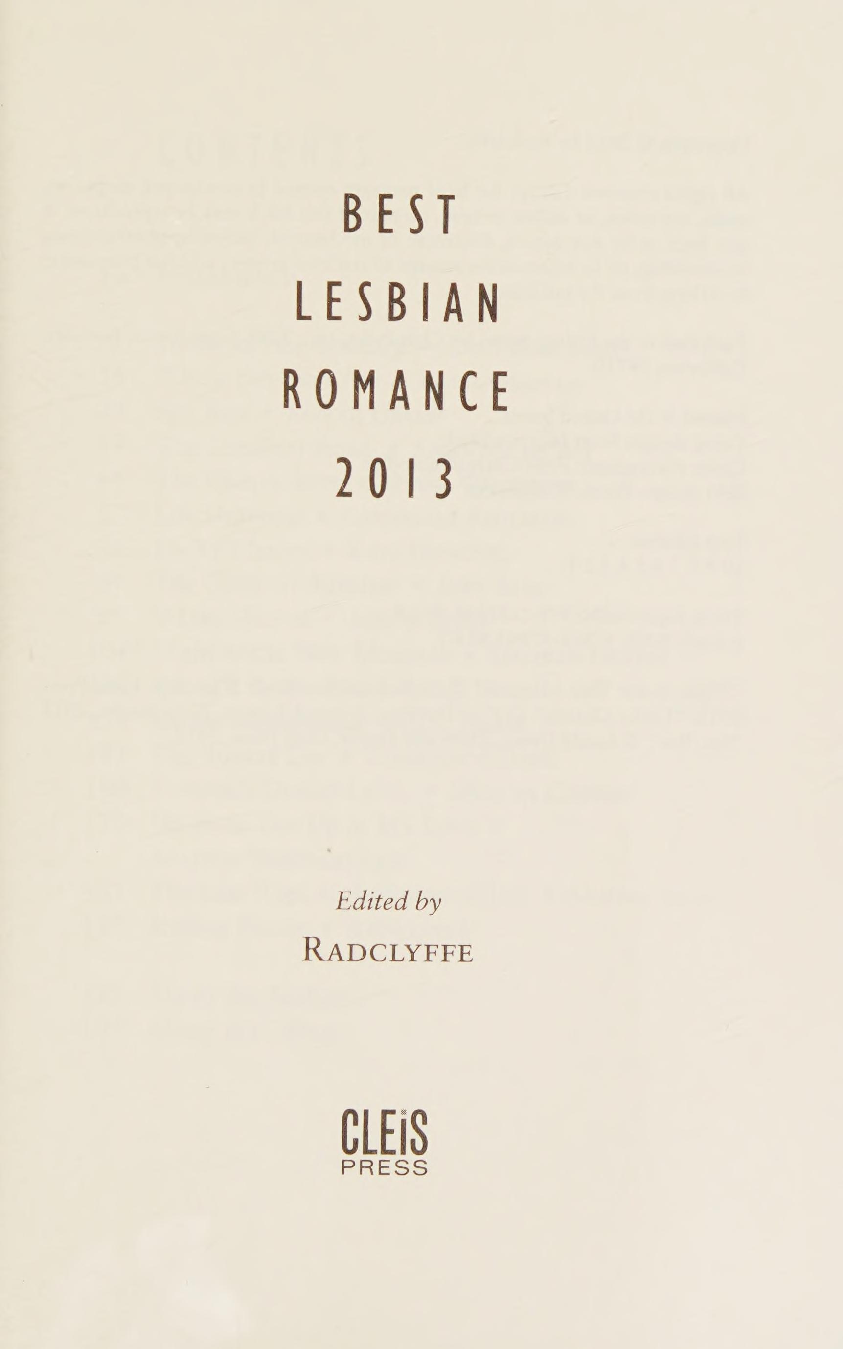 Best Lesbian Romance 2013