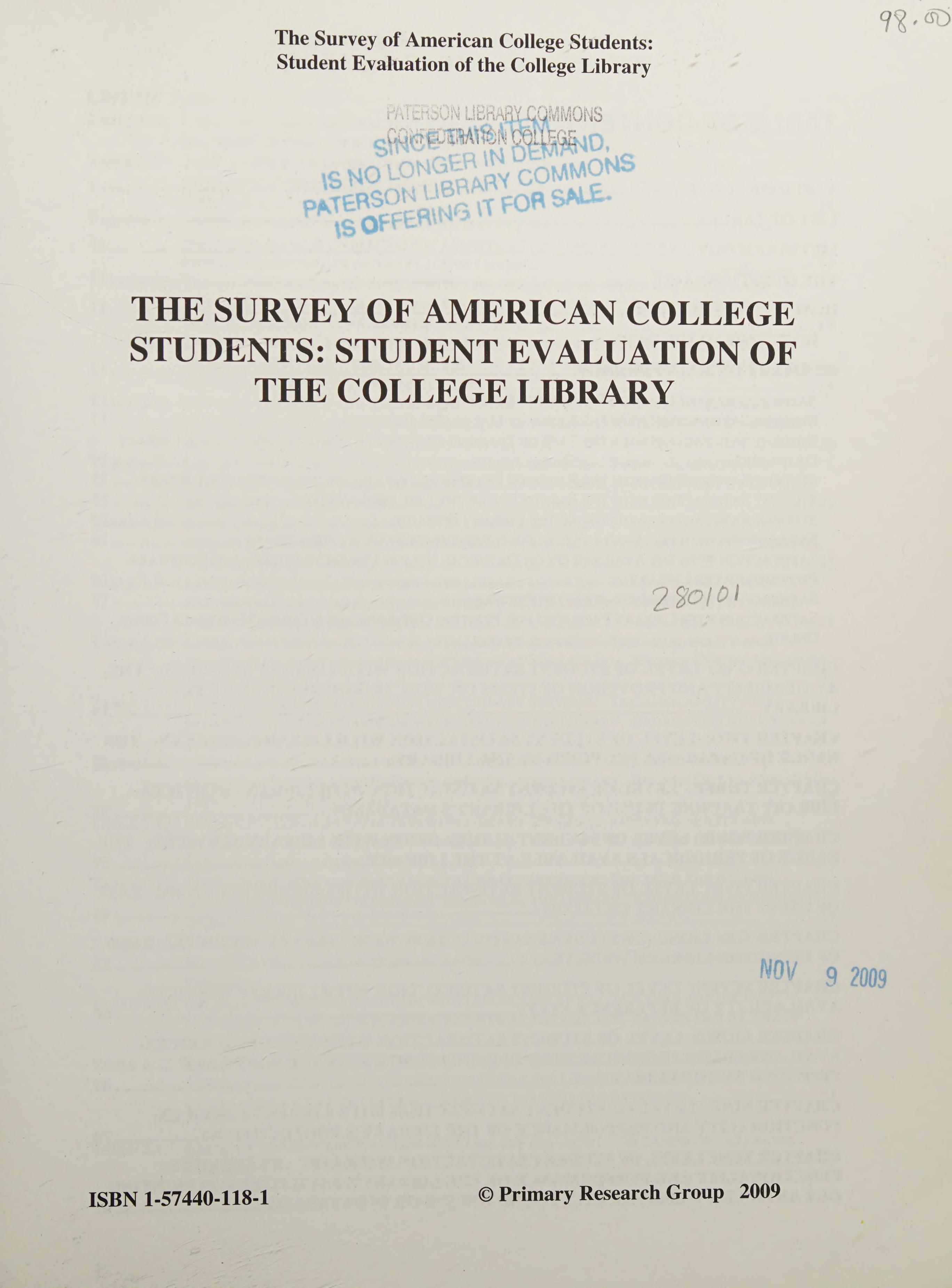The Survey of American College Students