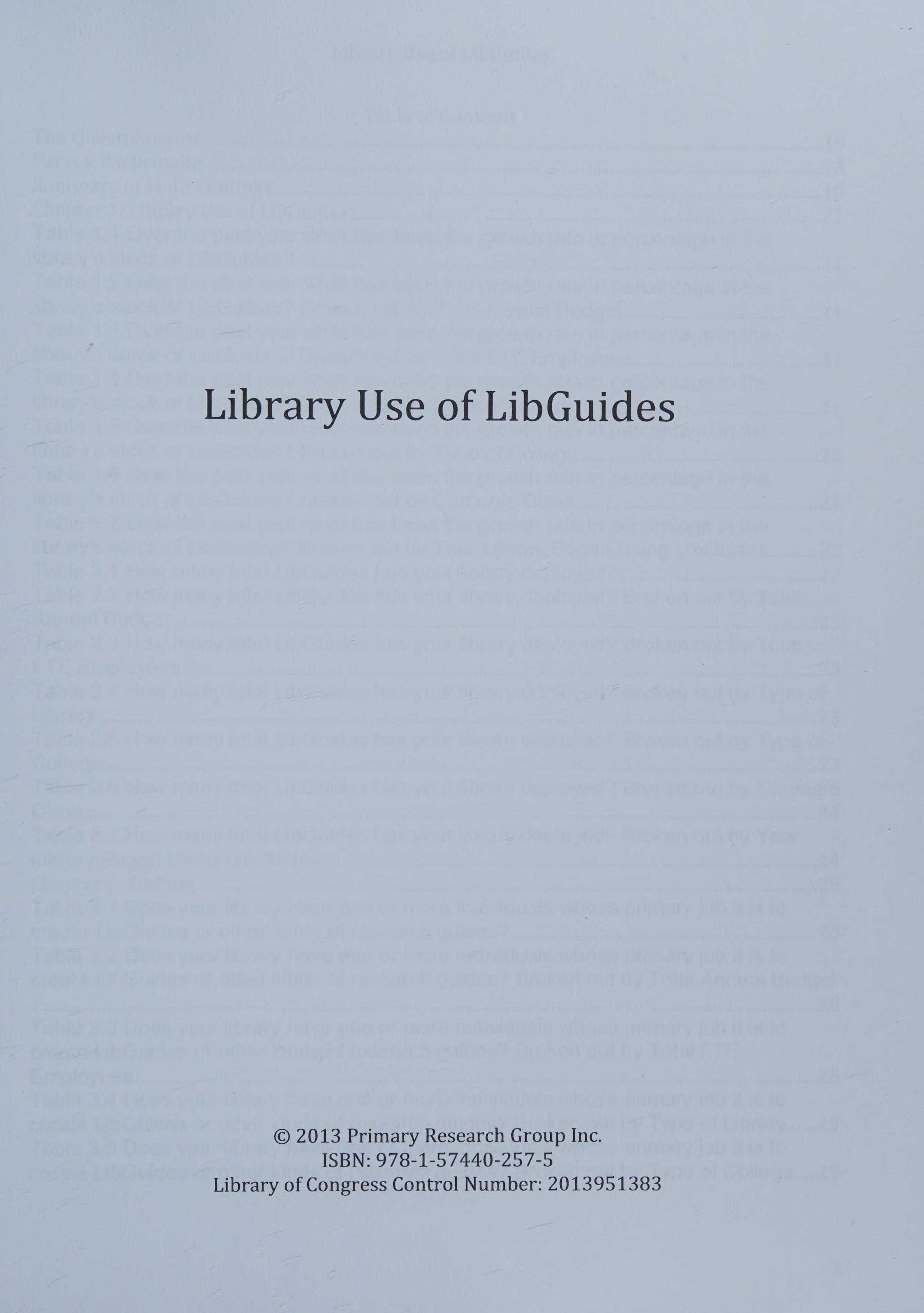 Library Use of LibGuides
