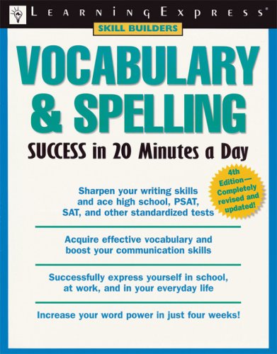 Vocabulary & Spelling Success In 20 Minutes A Day, 4th Edition: 4th Edition, Trade