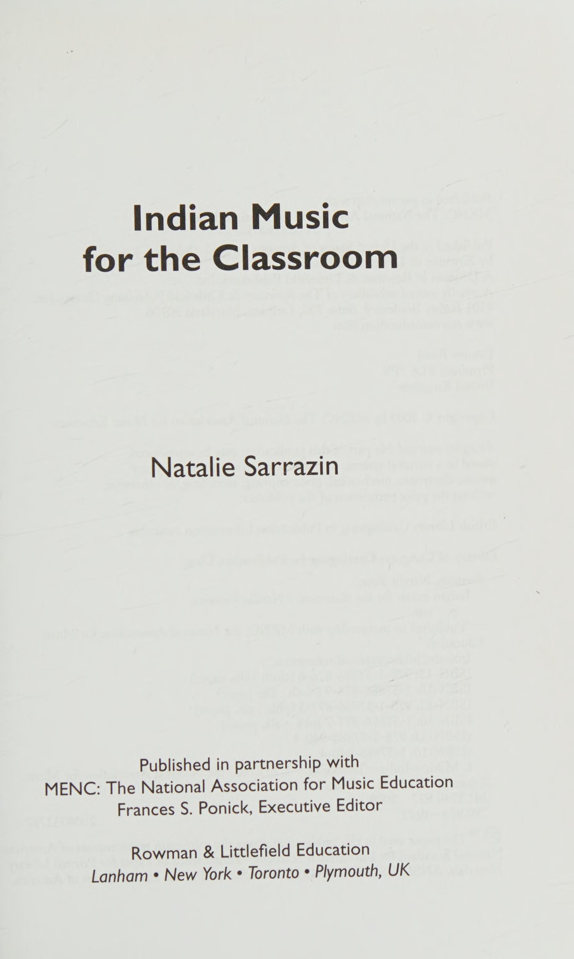 Indian music in the classroom