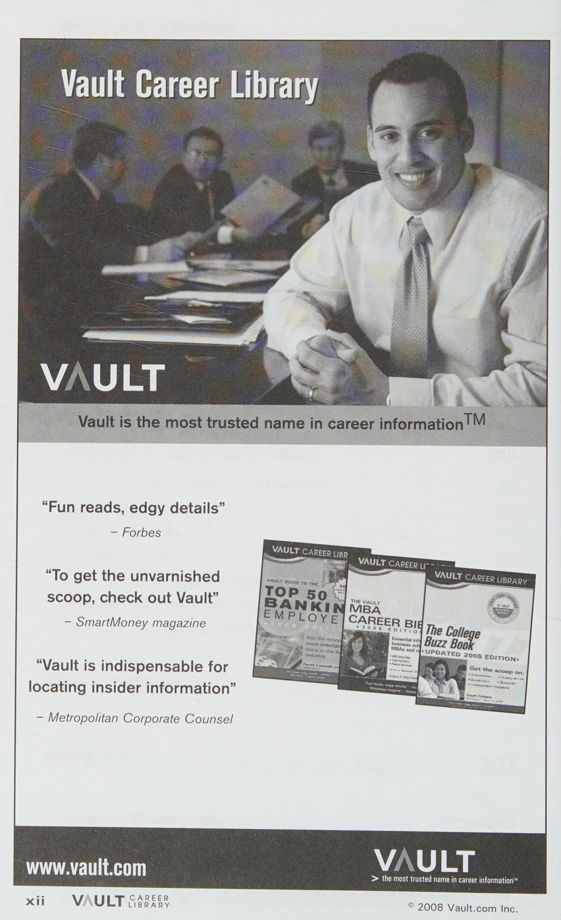 Vault guide to library careers