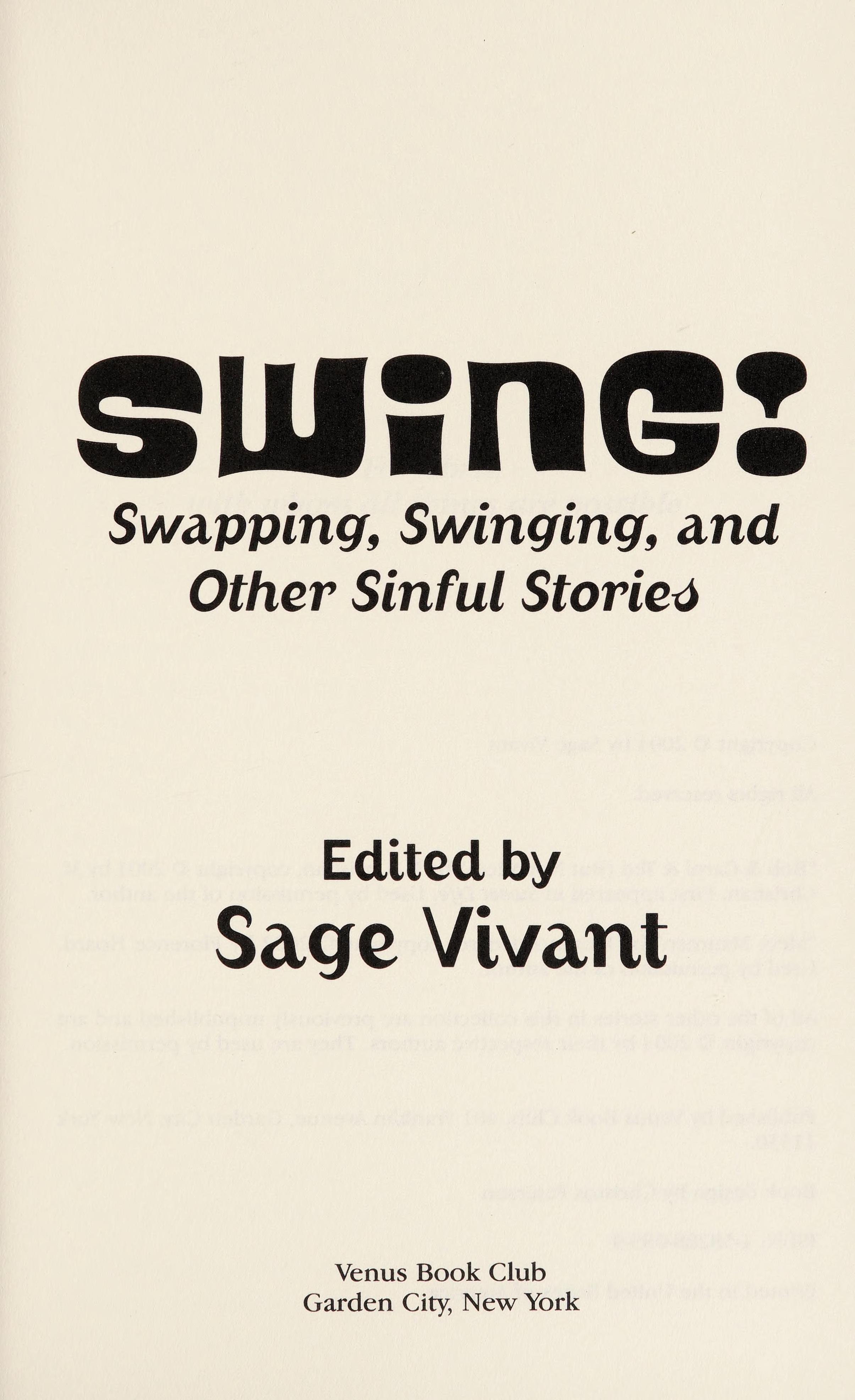 Swing! Swapping, Swinging, and Other Sinful Stories