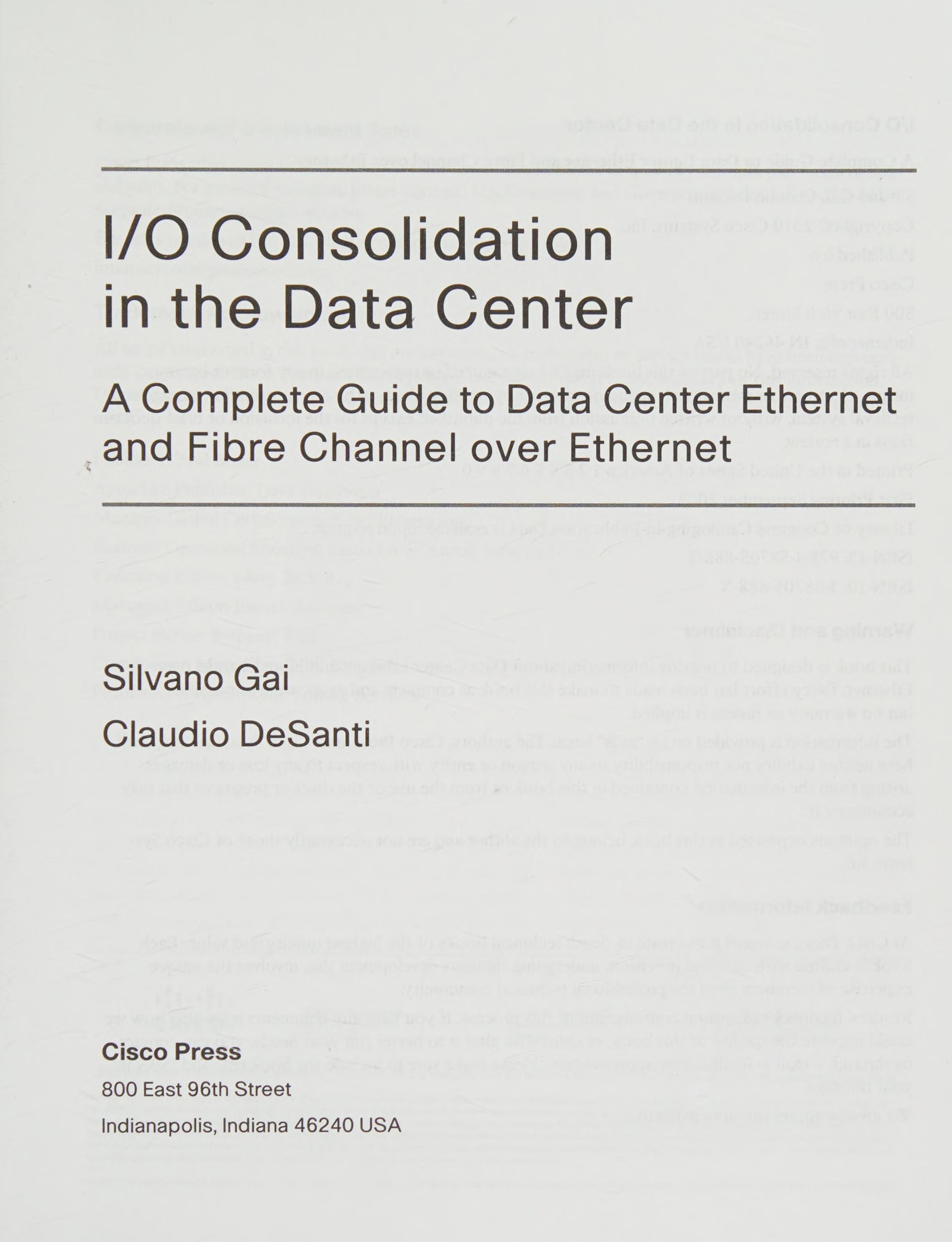 I/O Consolidation in the Data Center