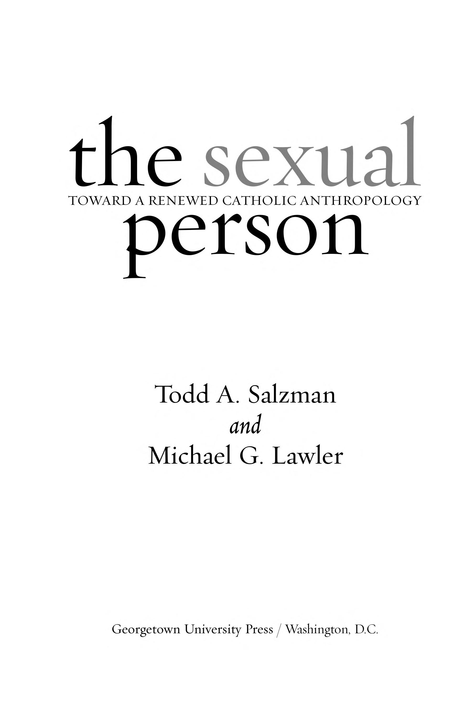 The sexual person