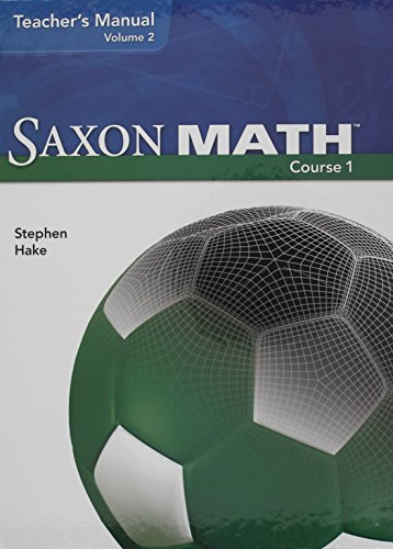 Saxon Math Course 1 Teacher Manual Volume 2
